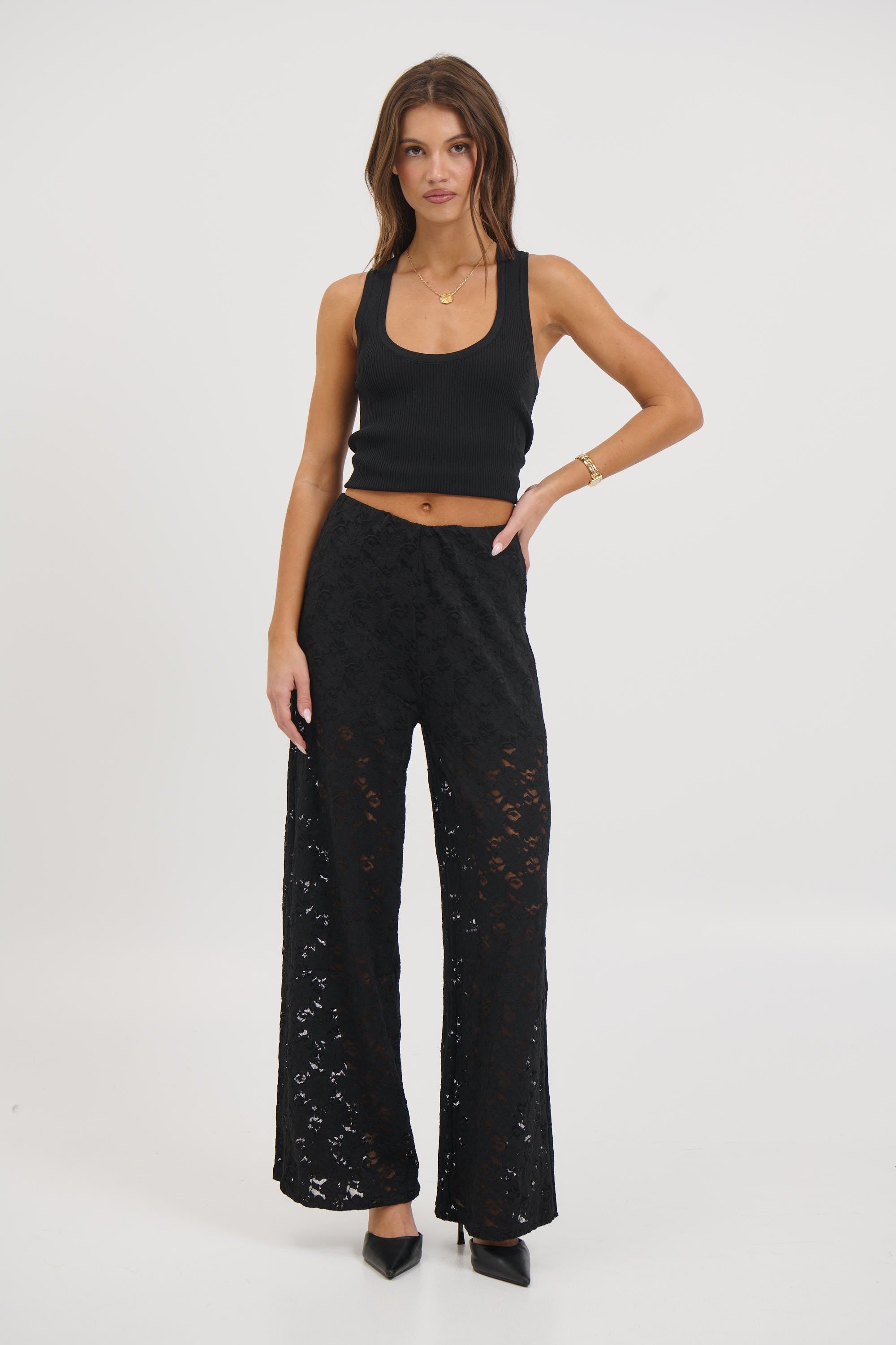 Jacinta Lace Pant Black