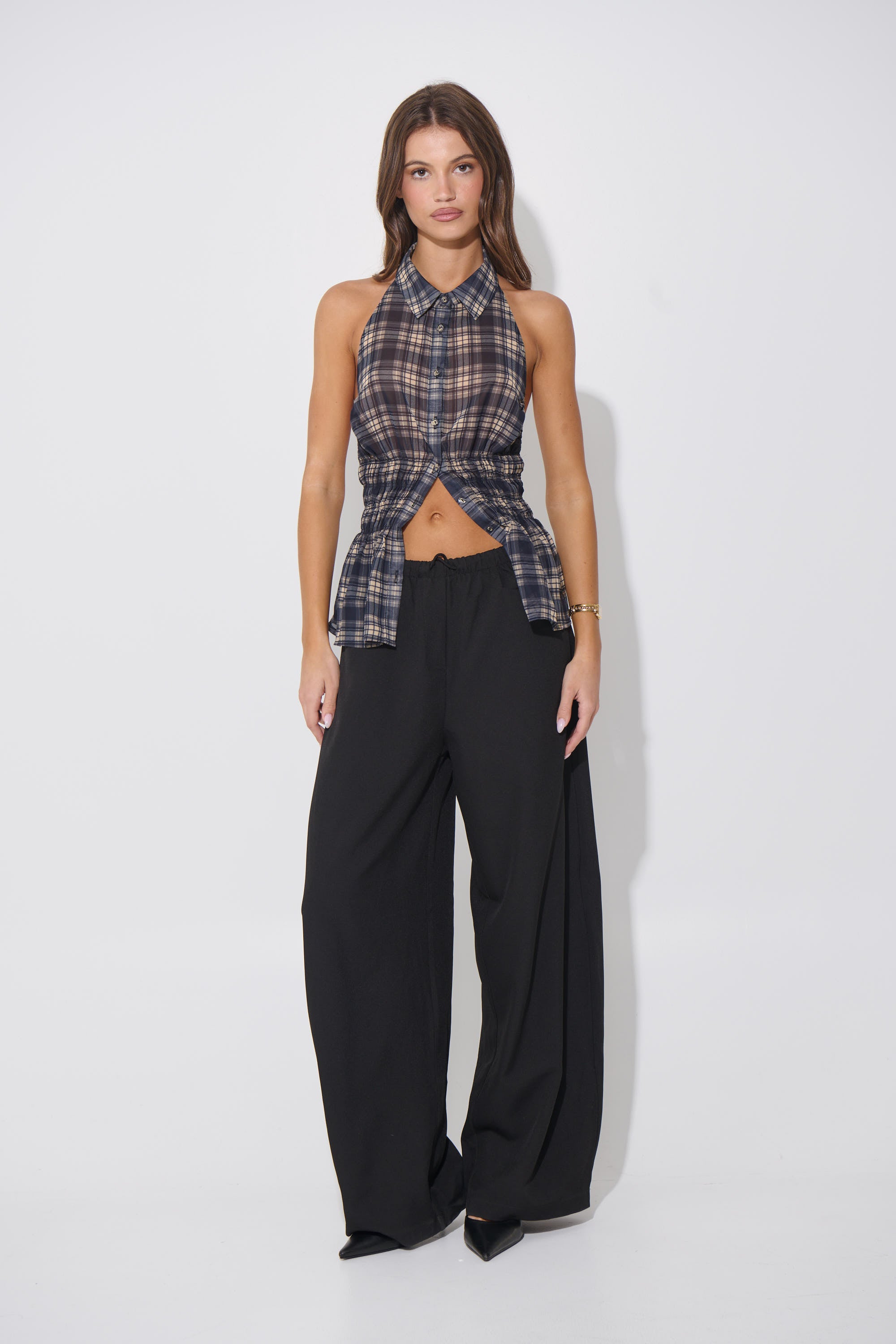 Jaylan Sleeveless Shirt Dark Grey