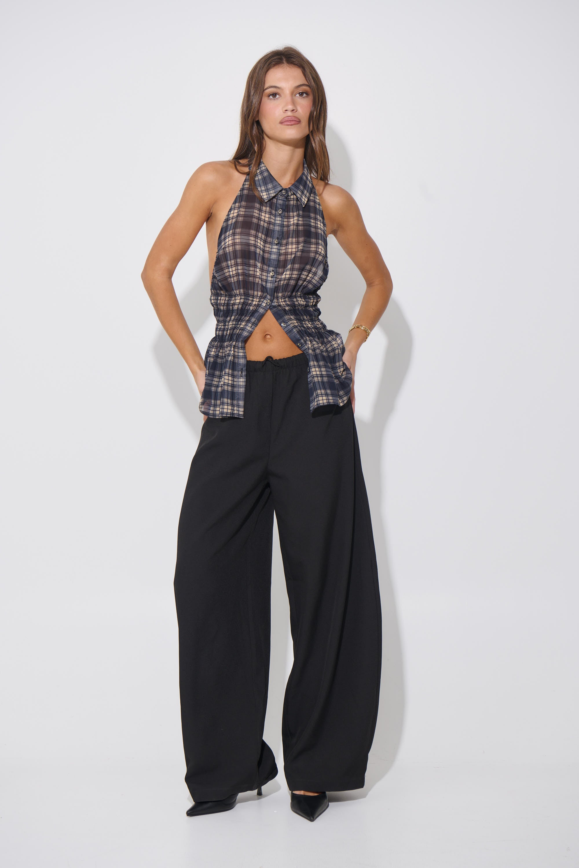 Jaylan Sleeveless Shirt Dark Grey