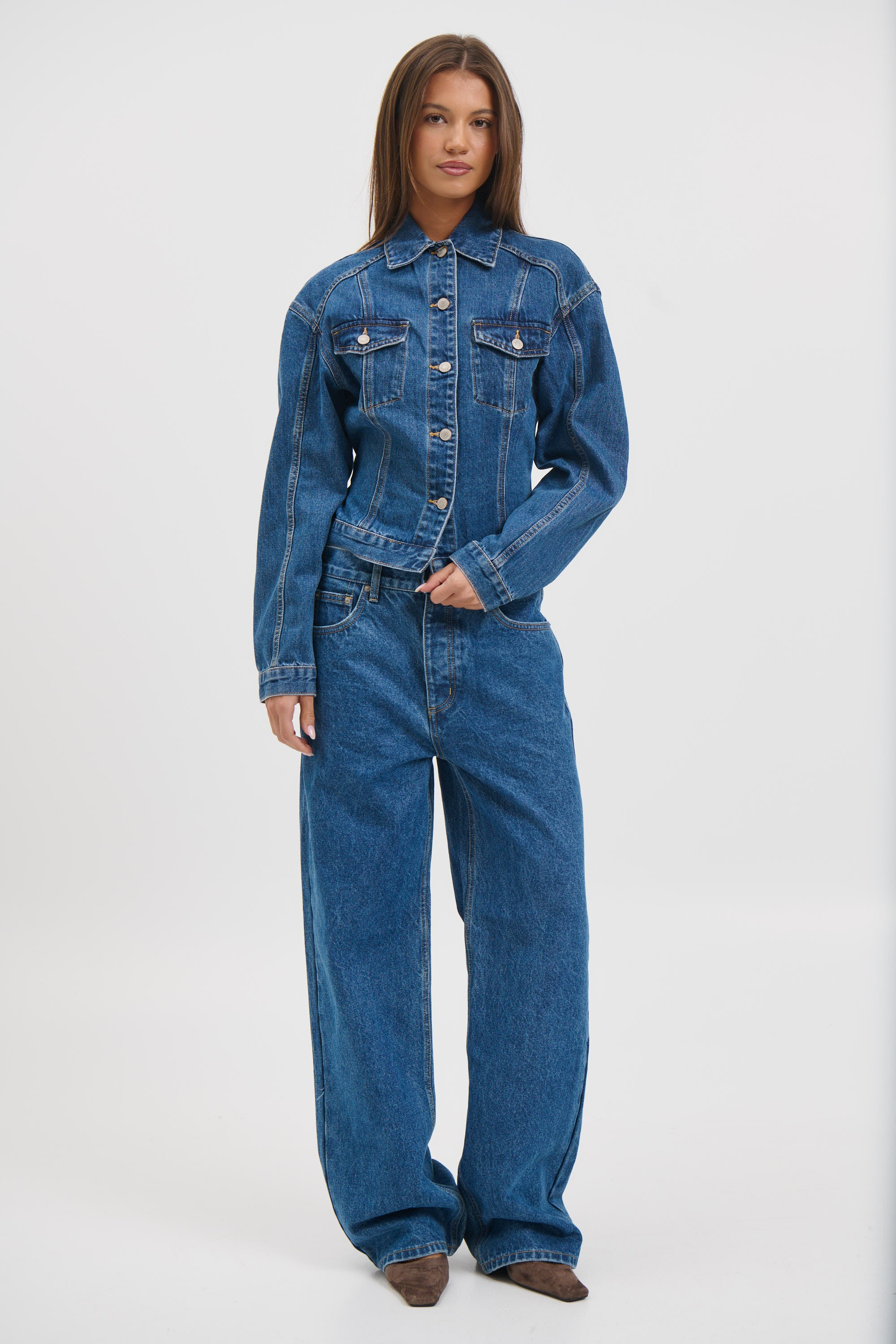 Violet Denim Jacket Denver Blue