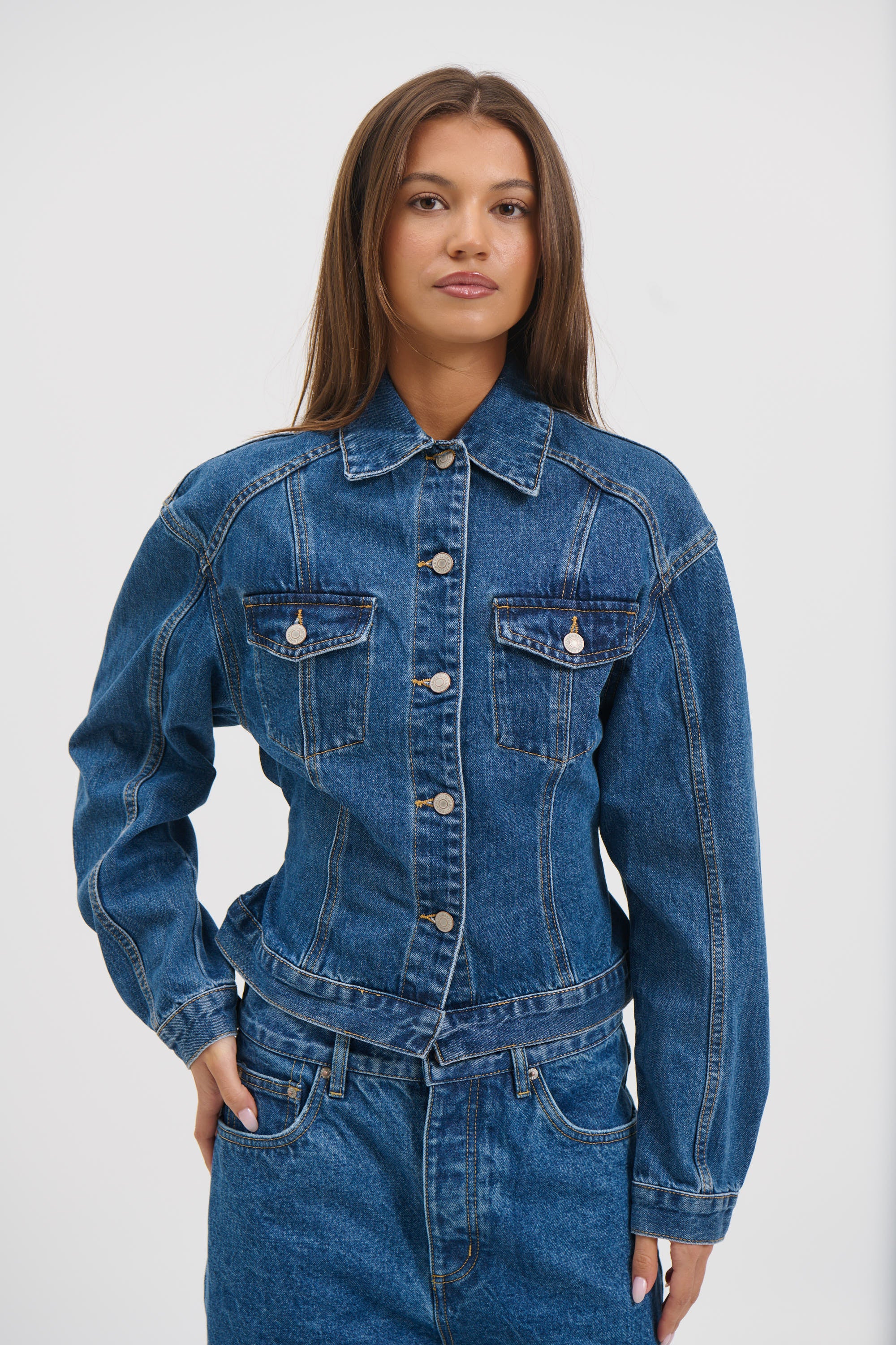 Violet Denim Jacket Denver Blue