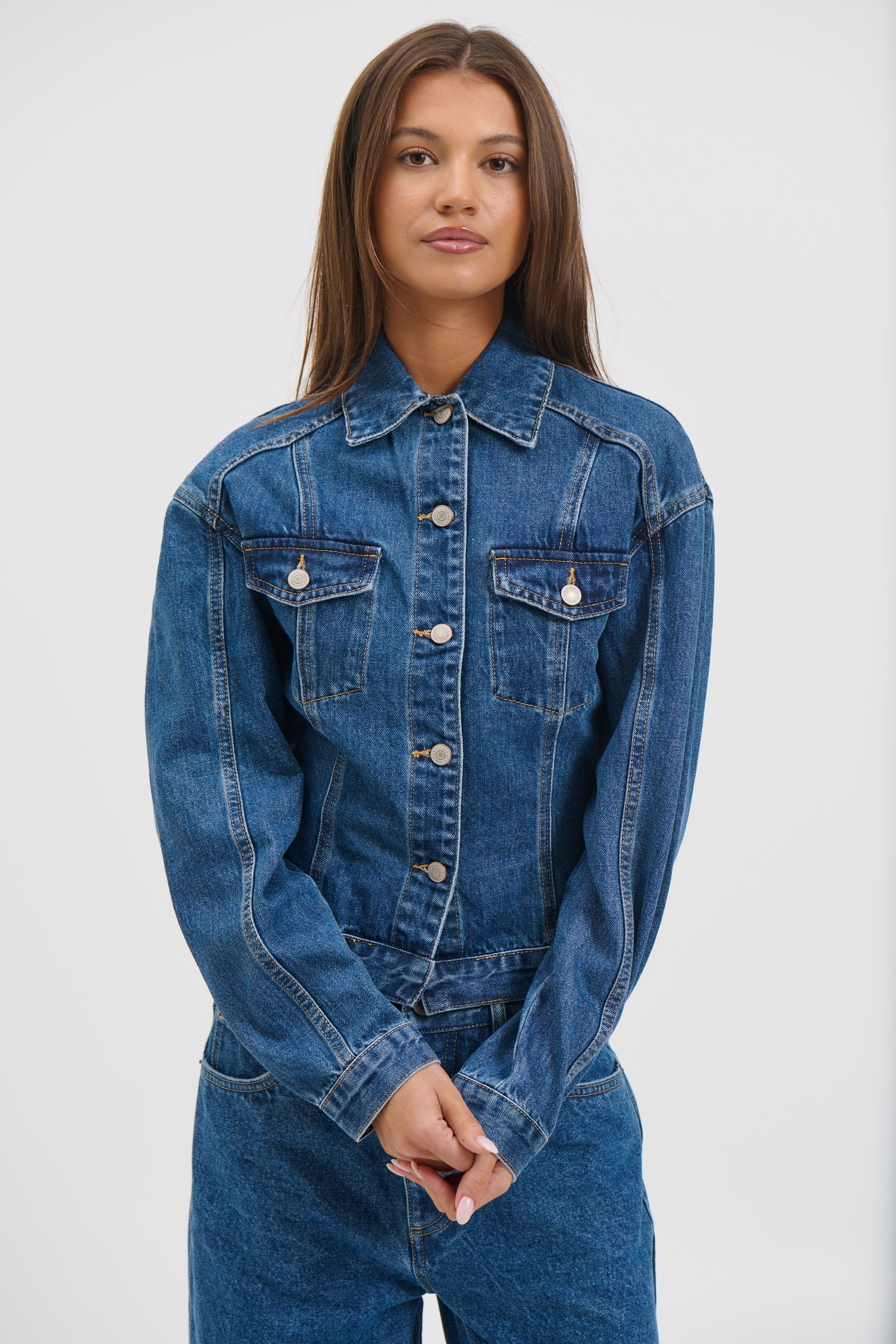Violet Denim Jacket Denver Blue