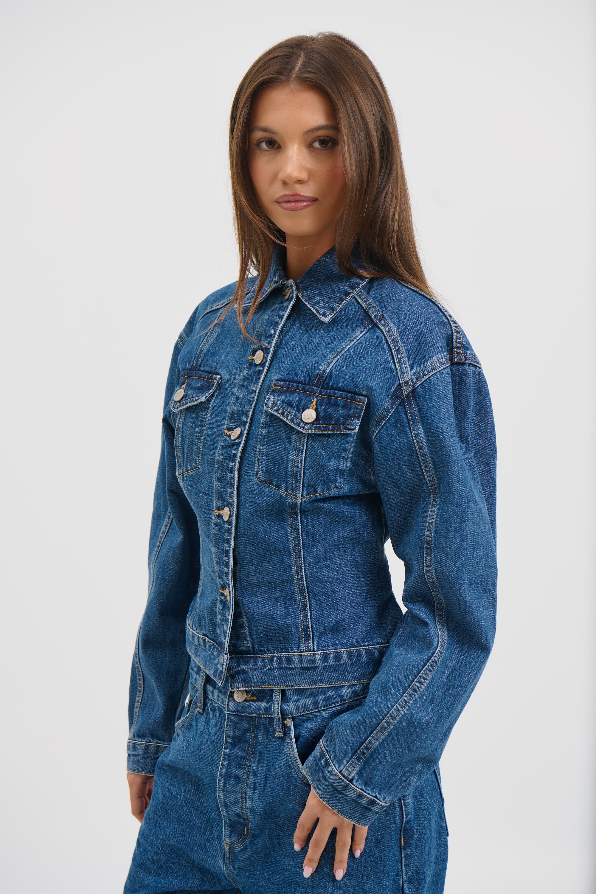 Violet Denim Jacket Denver Blue