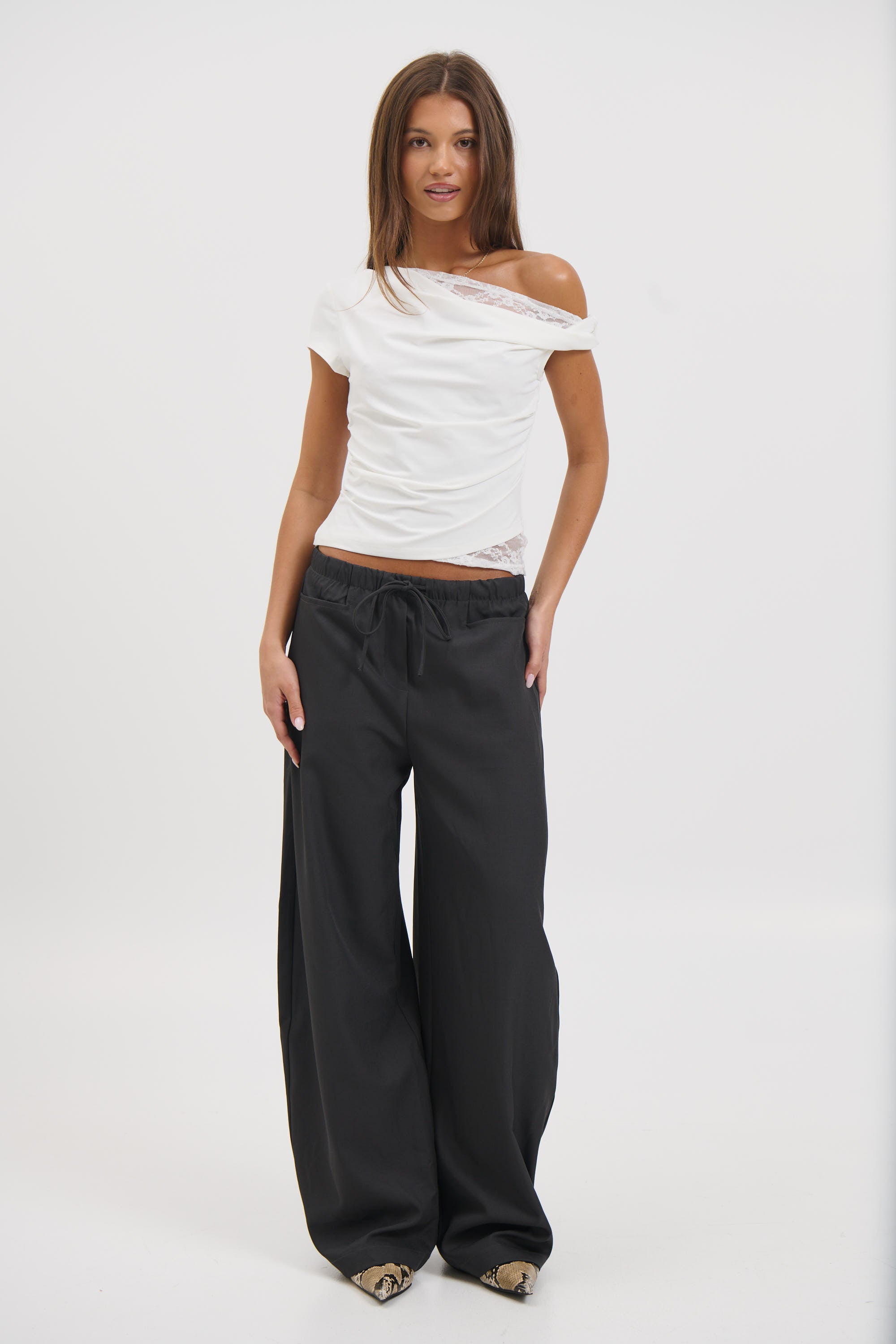 Belle Lace Top White