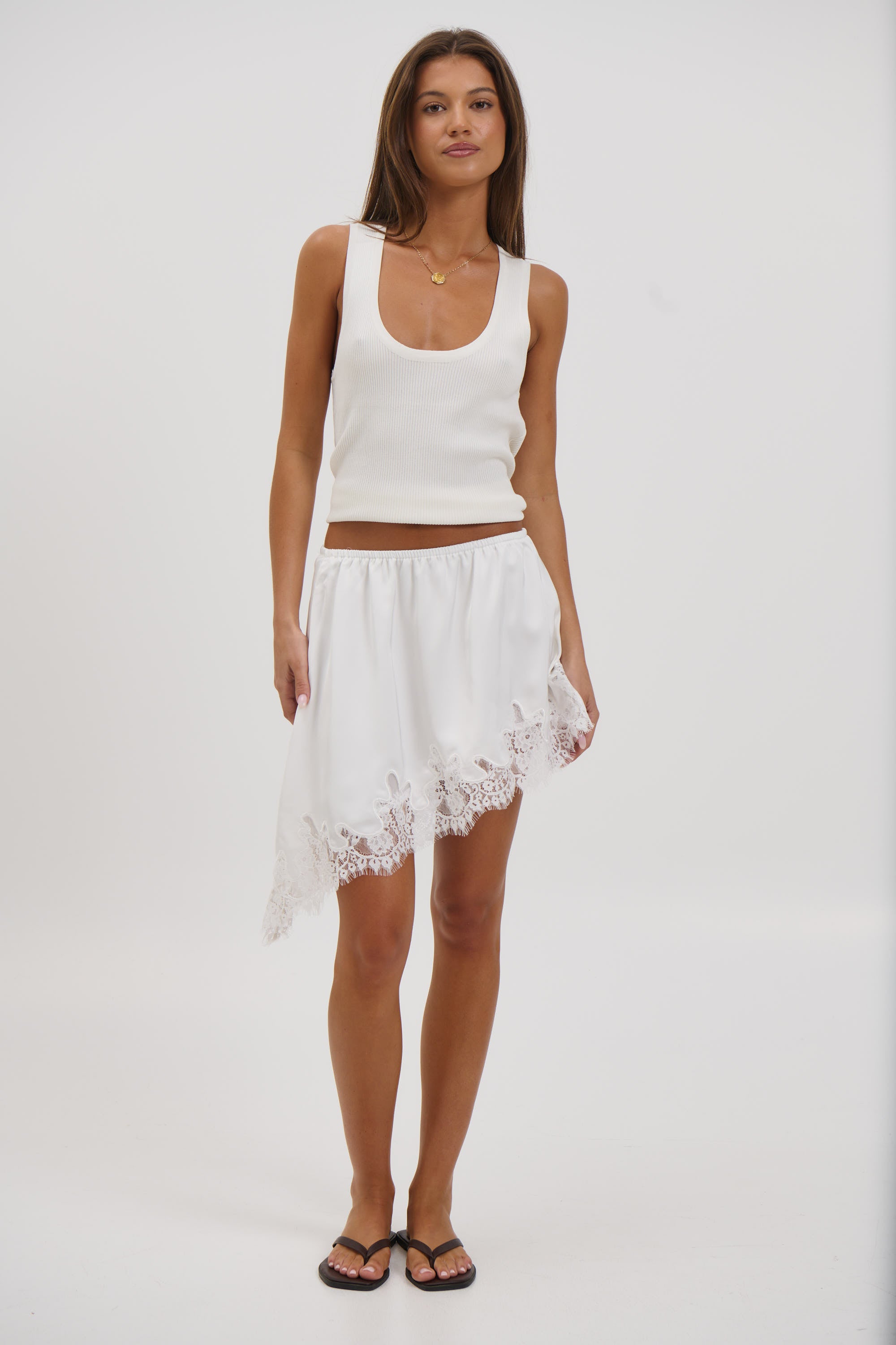 Sammi Lace Mini Skirt White