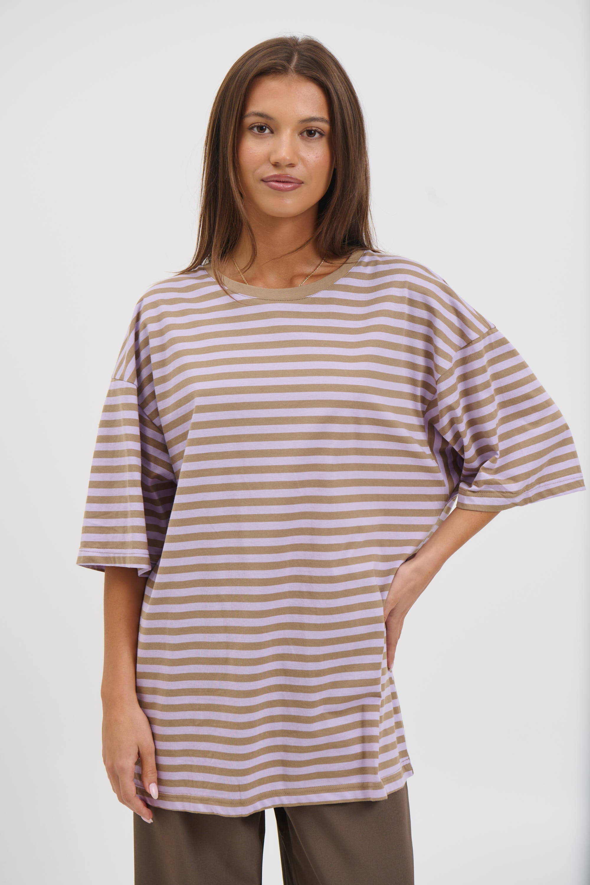 Jess Top Purple Stripe