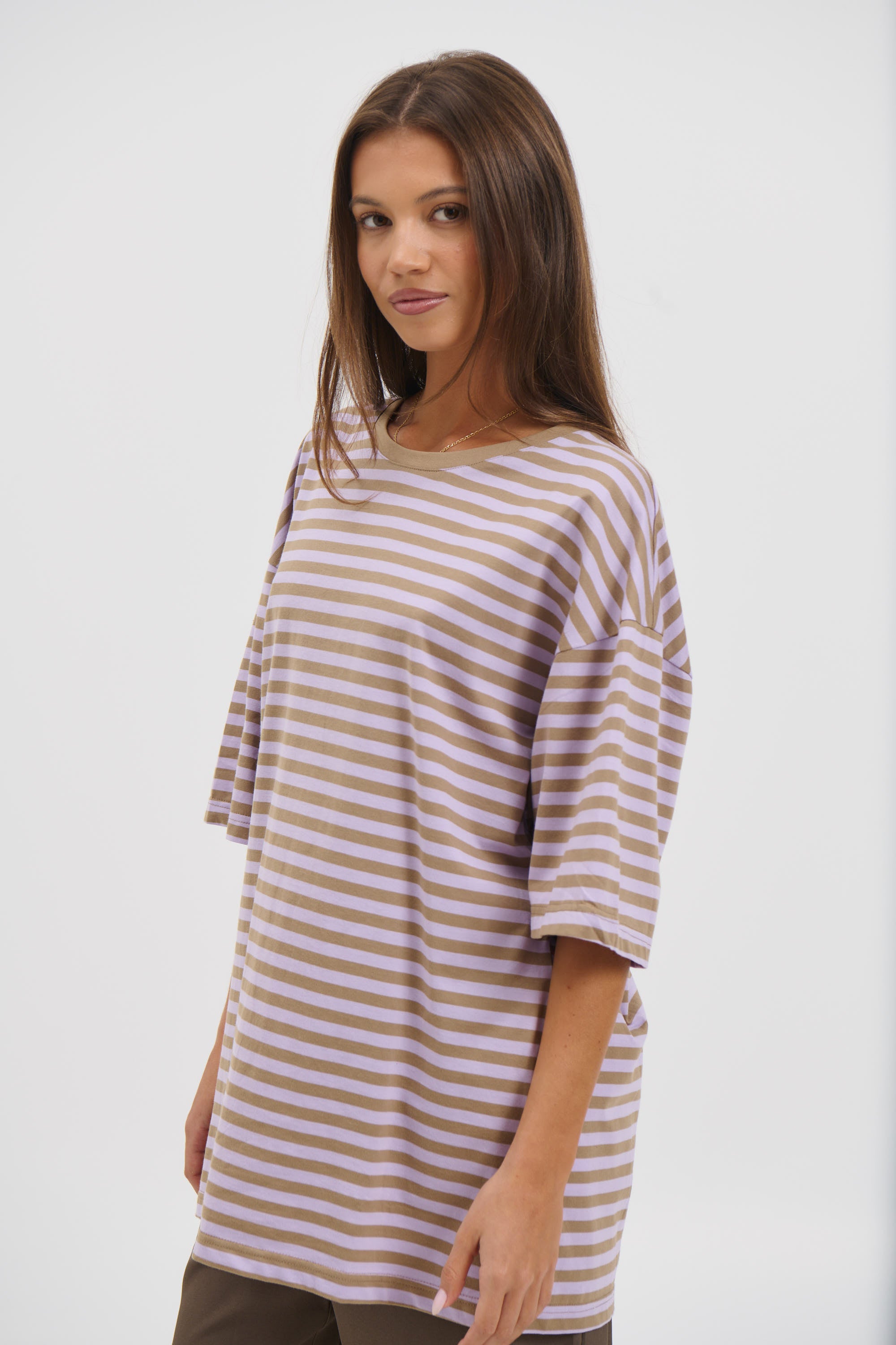 Jess Top Purple Stripe
