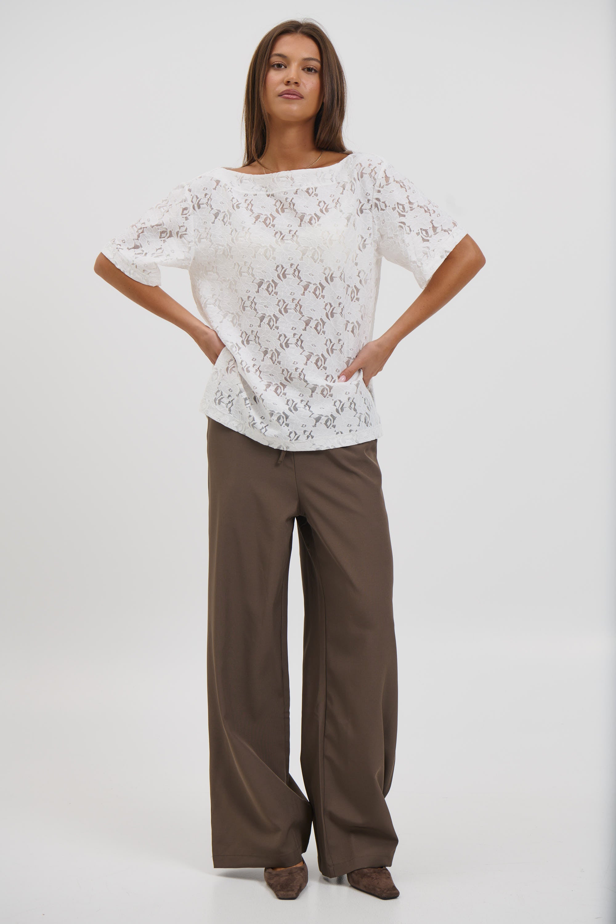 Vanessa Lace Top White