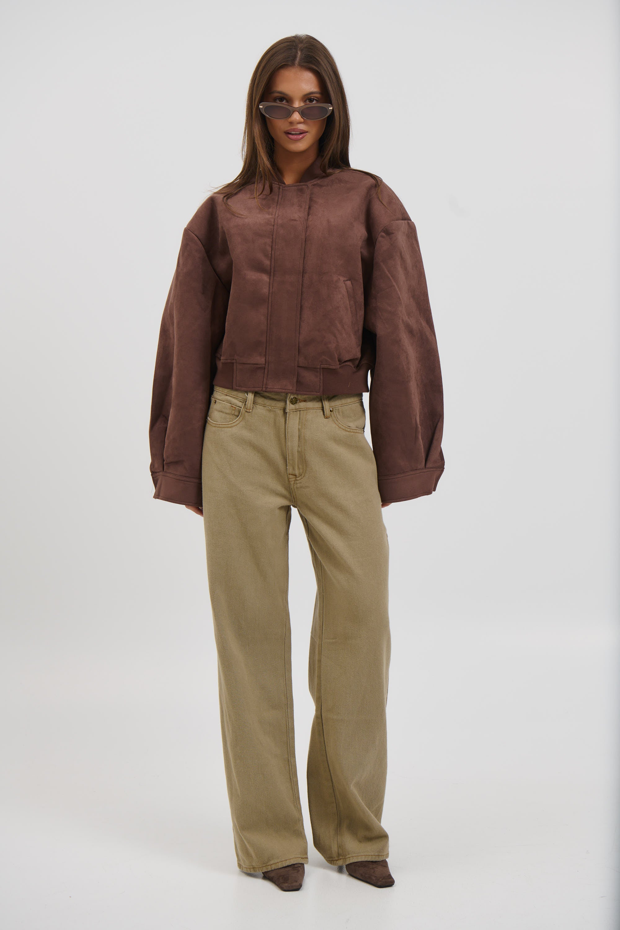 Legacy Suede Bomber Coffee