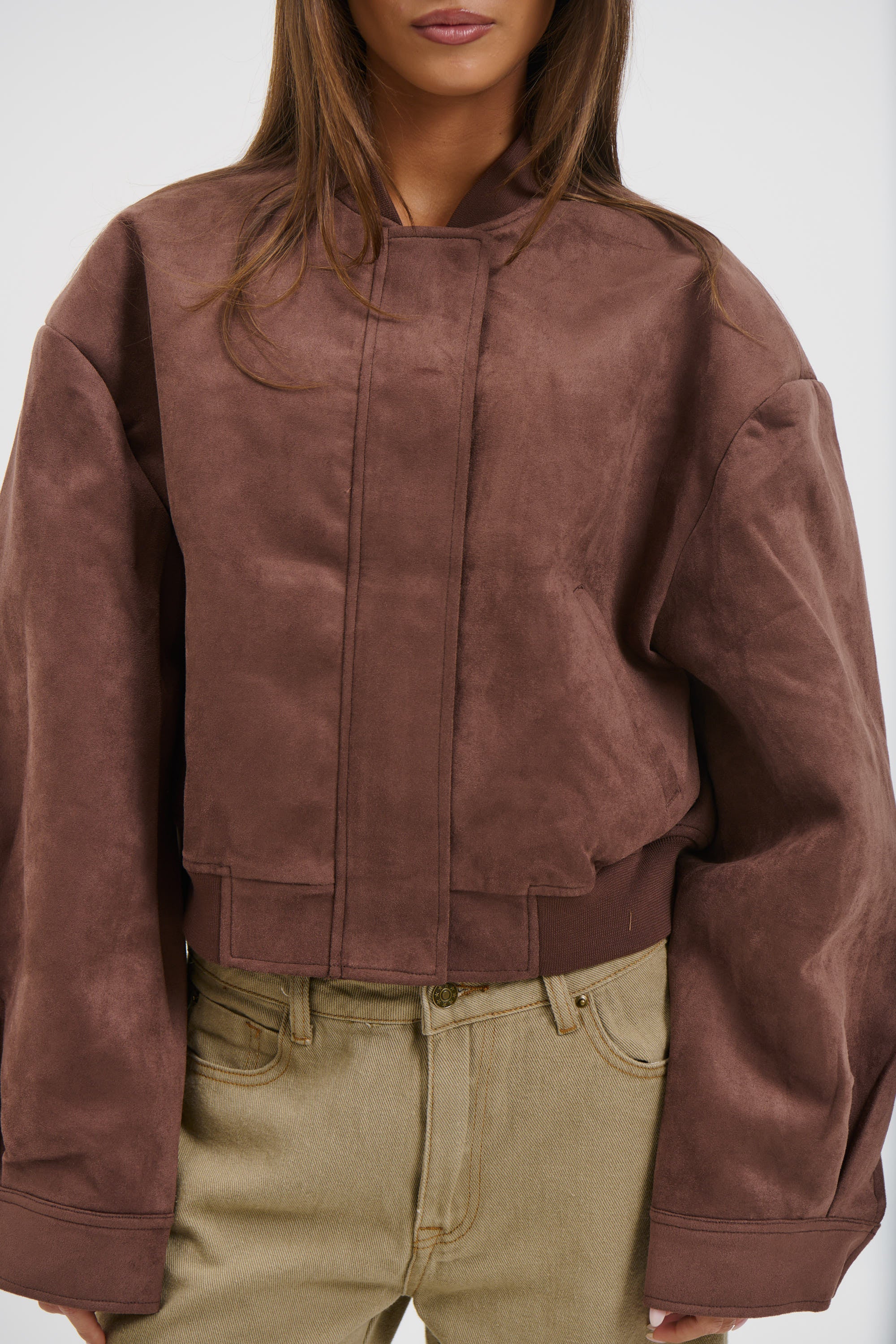 Legacy Suede Bomber Coffee