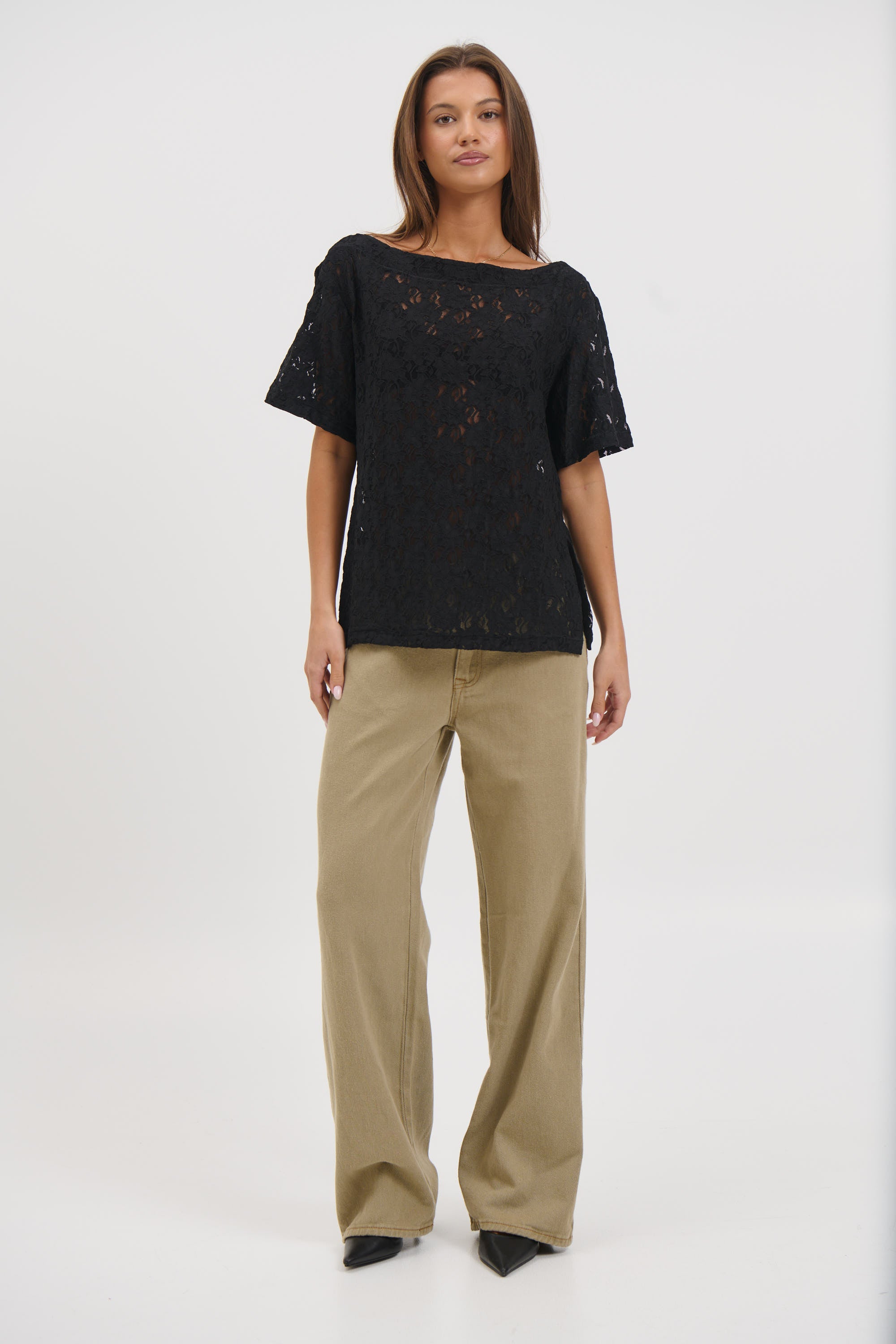 Vanessa Lace Top Black
