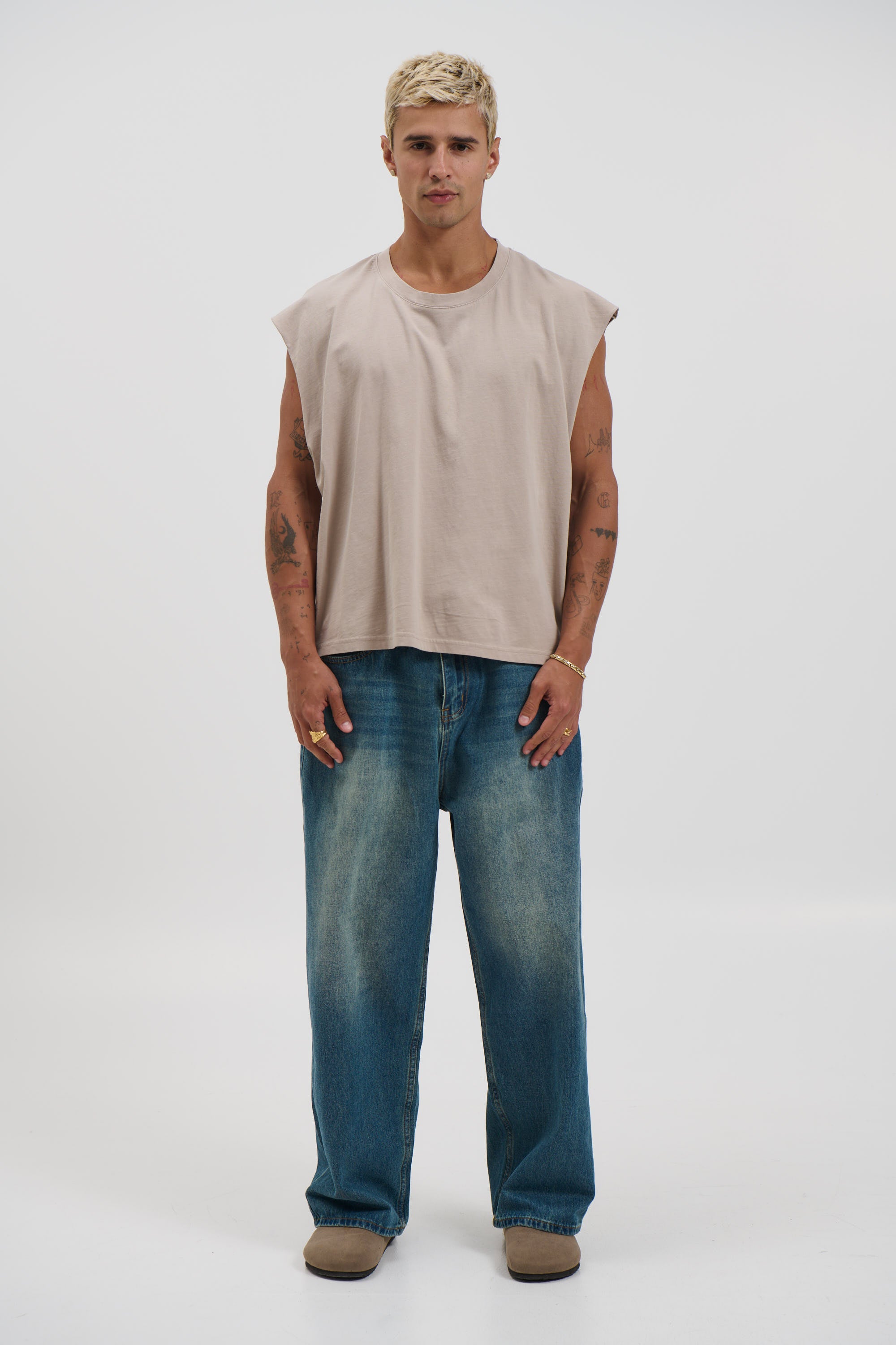 NTH Crop Box Tank Stone