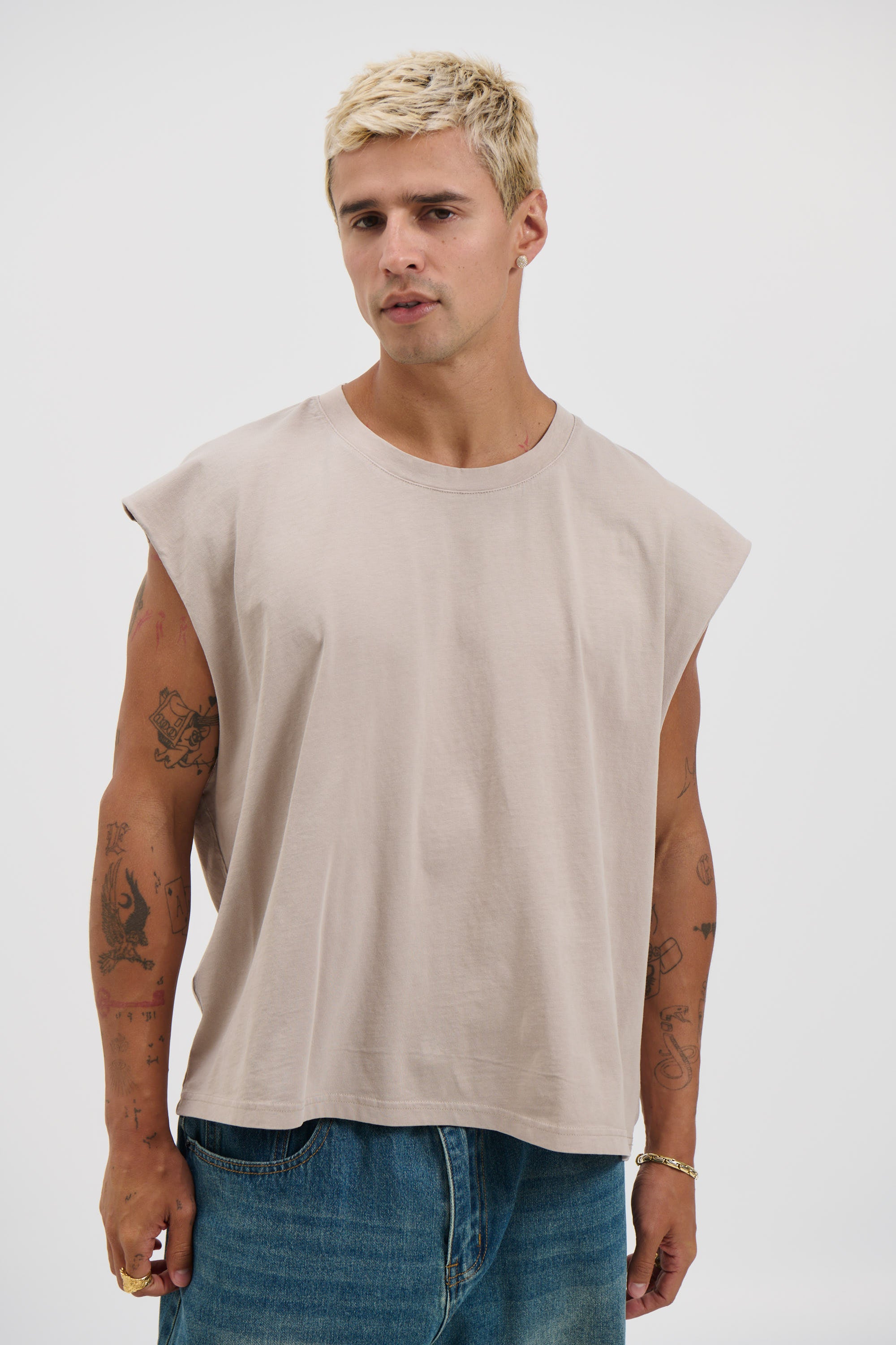 NTH Crop Box Tank Stone