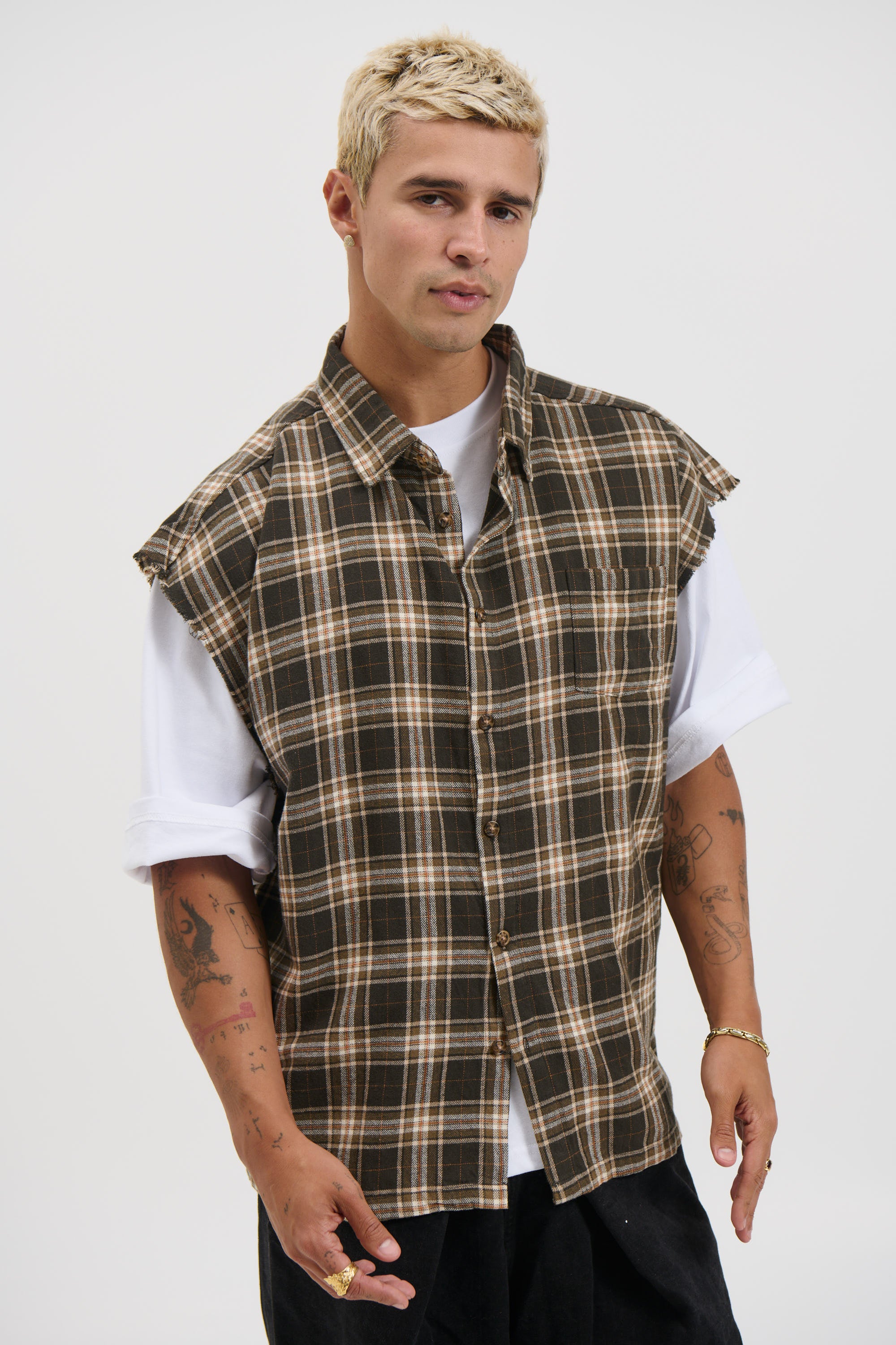 Brooklyn Check Cutoff Brown