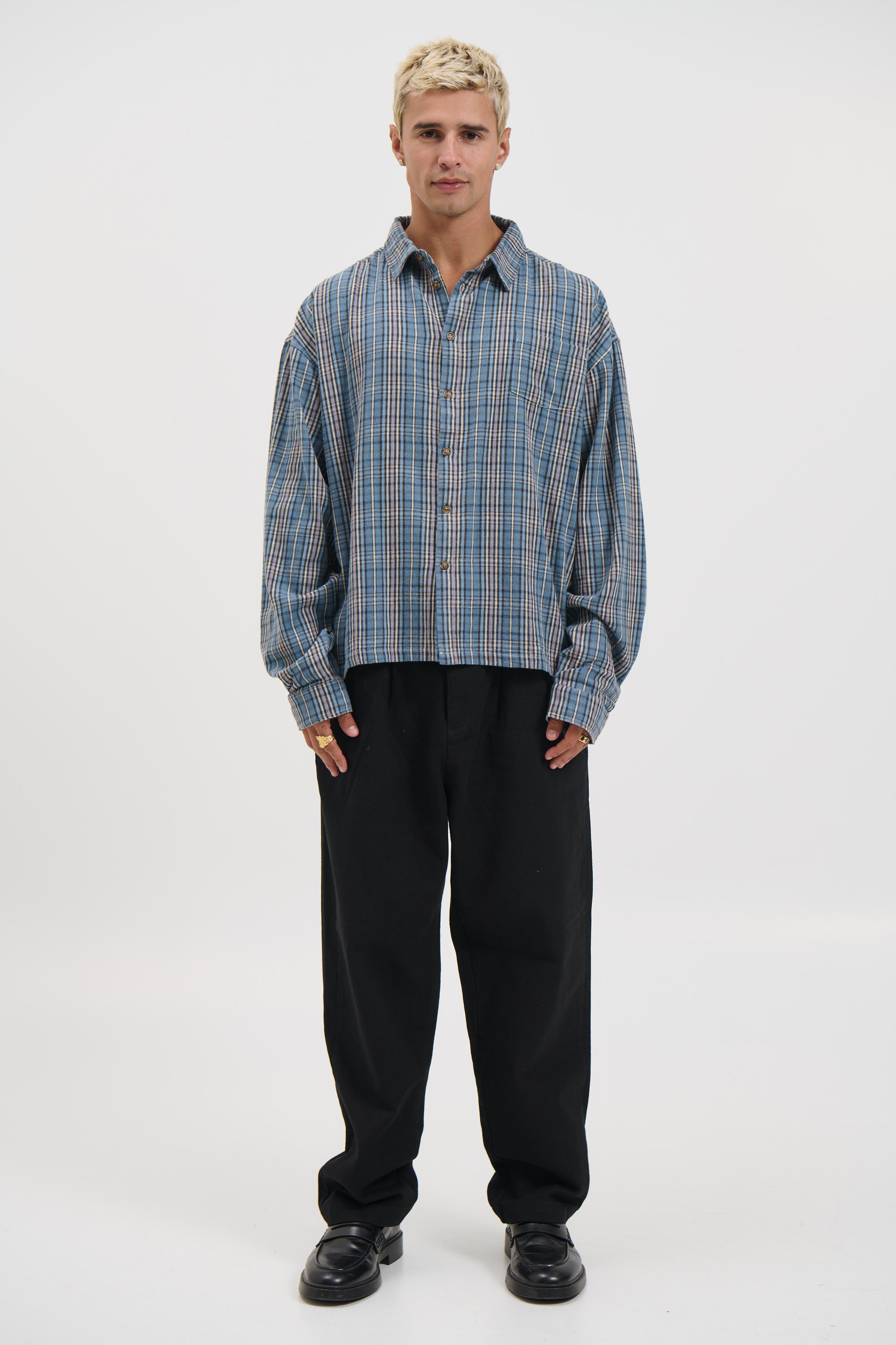 Brooklyn Check Shirt Blue