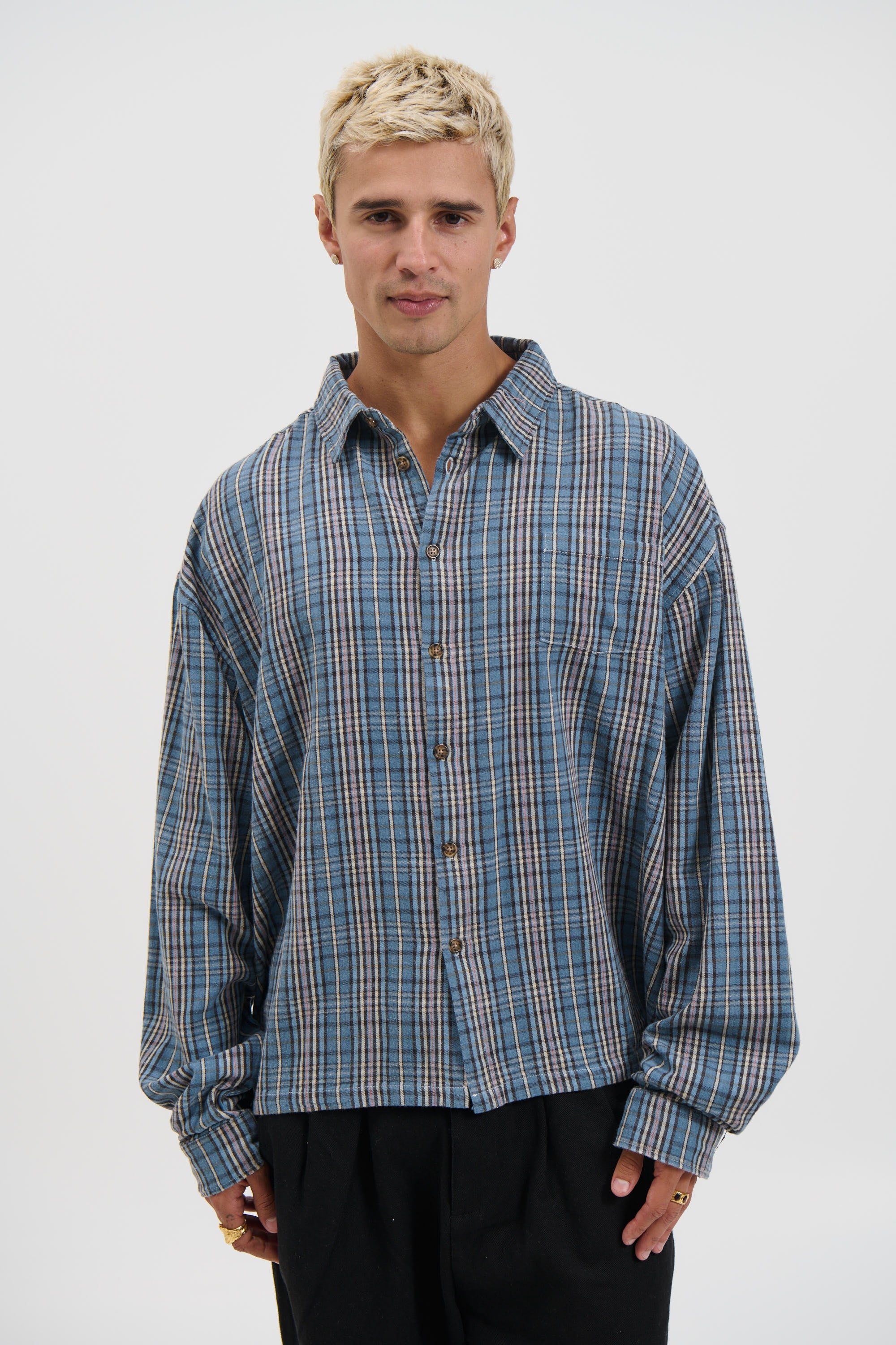 Brooklyn Check Shirt Blue