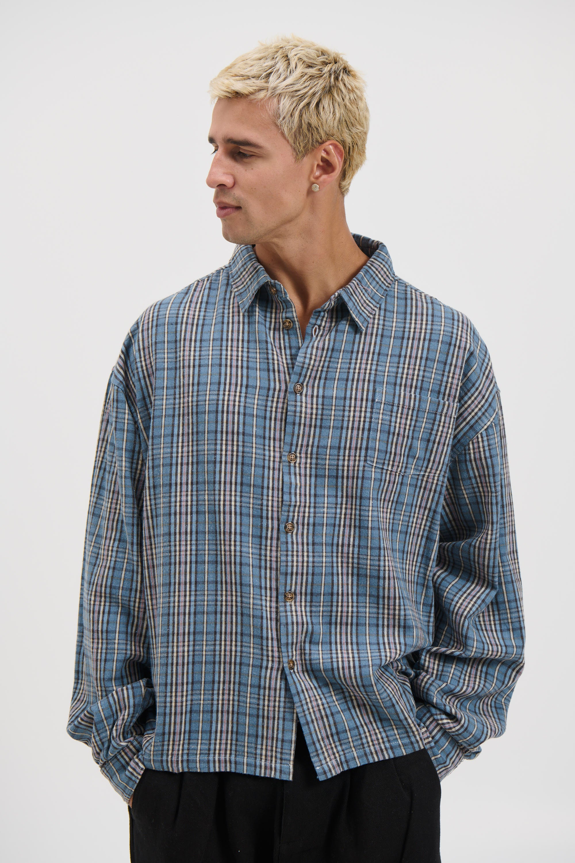 Brooklyn Check Shirt Blue