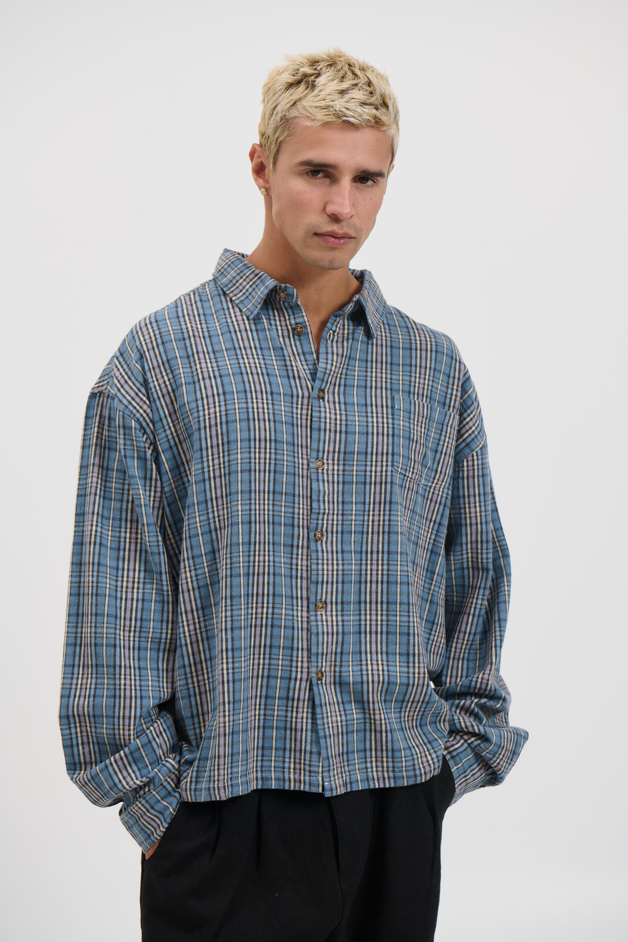 Brooklyn Check Shirt Blue