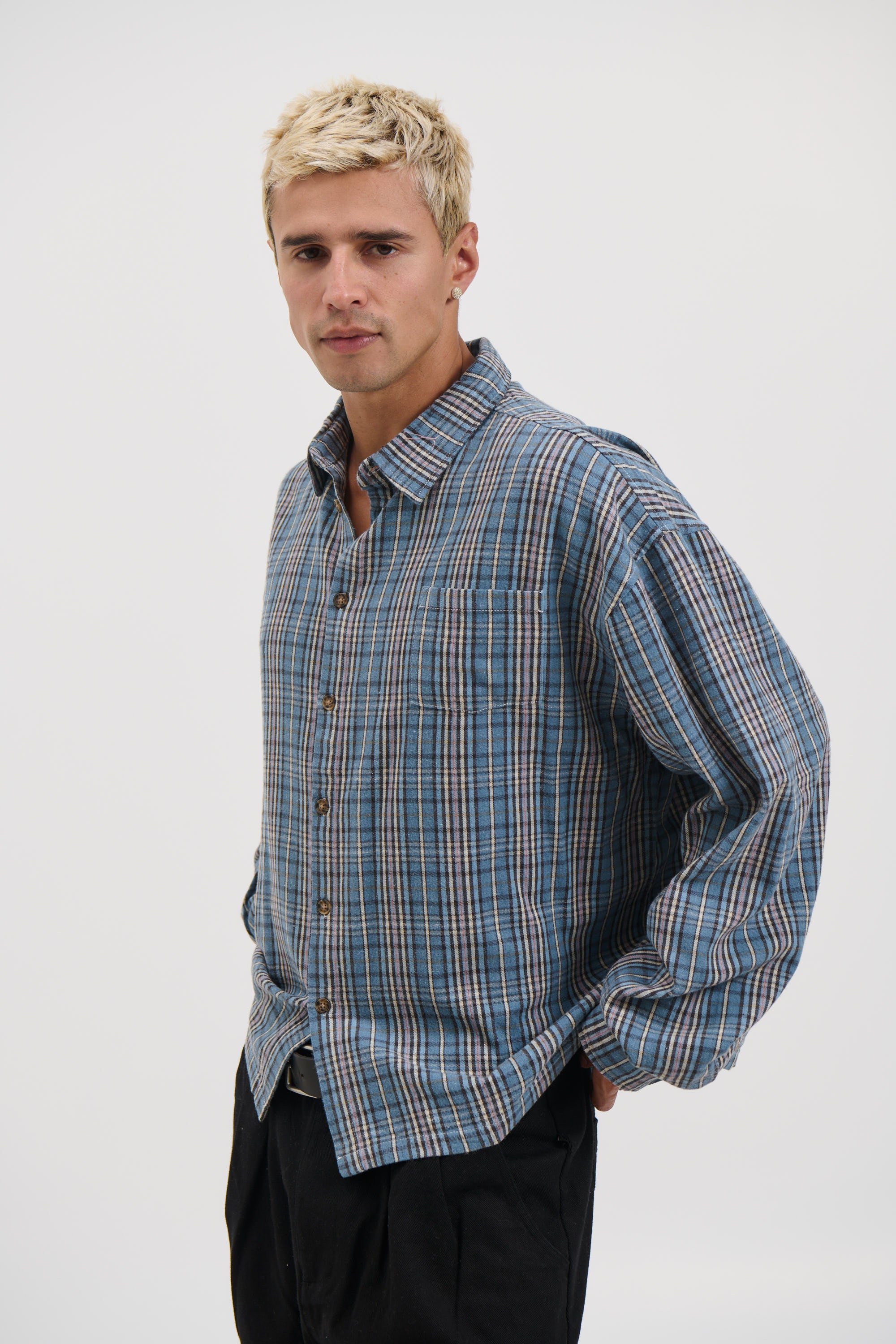 Brooklyn Check Shirt Blue
