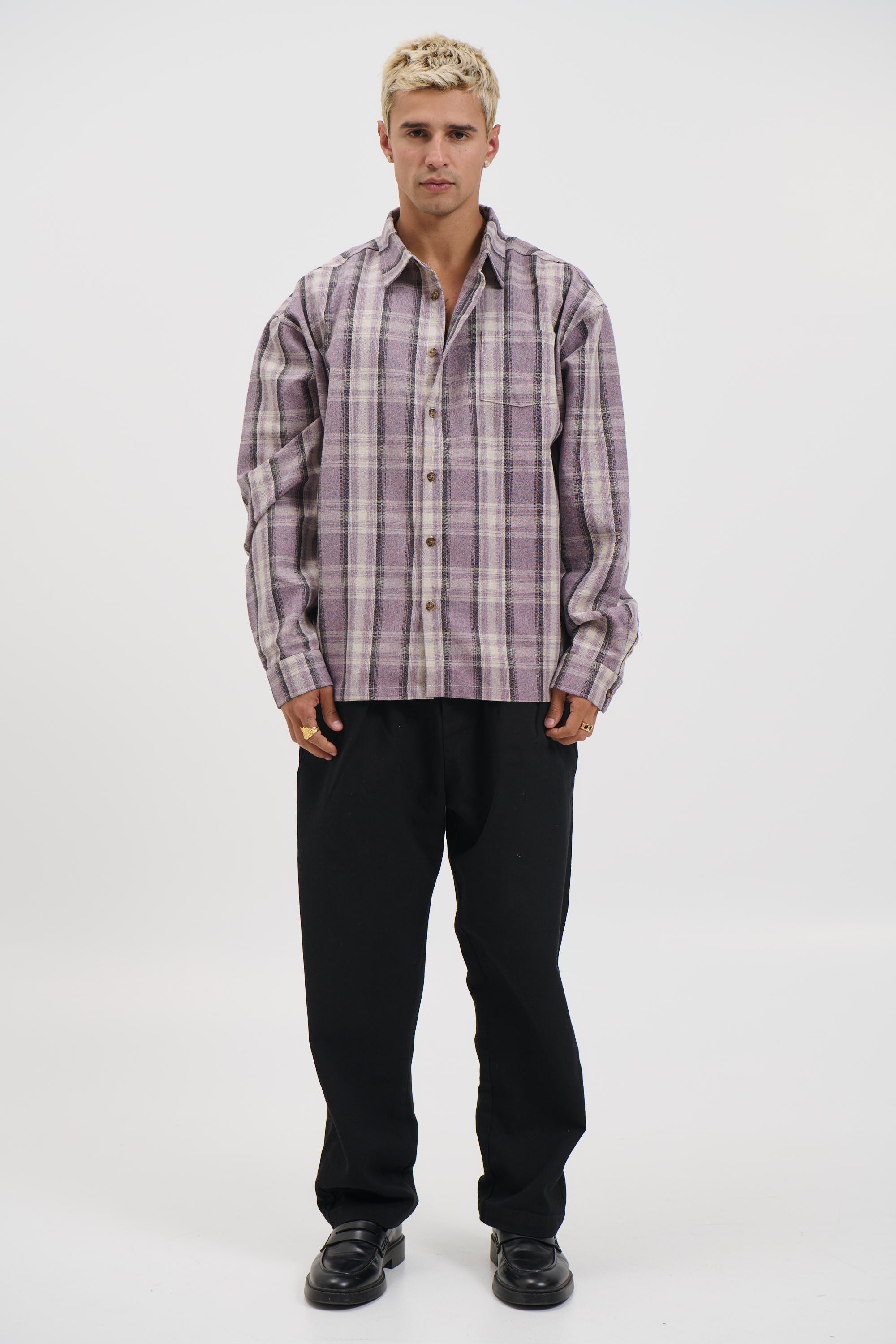 Brooklyn Check Shirt Lilac