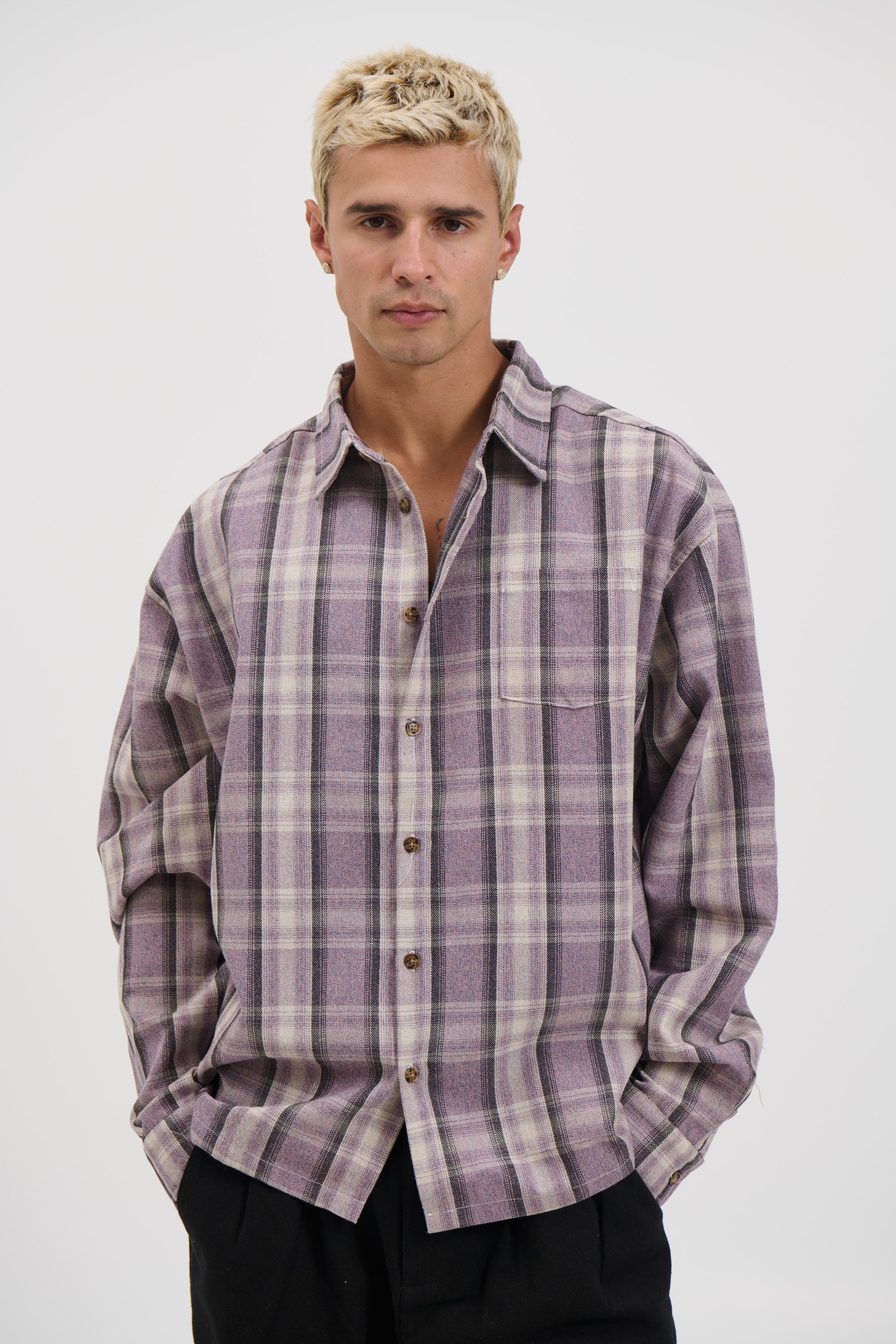 Brooklyn Check Shirt Lilac