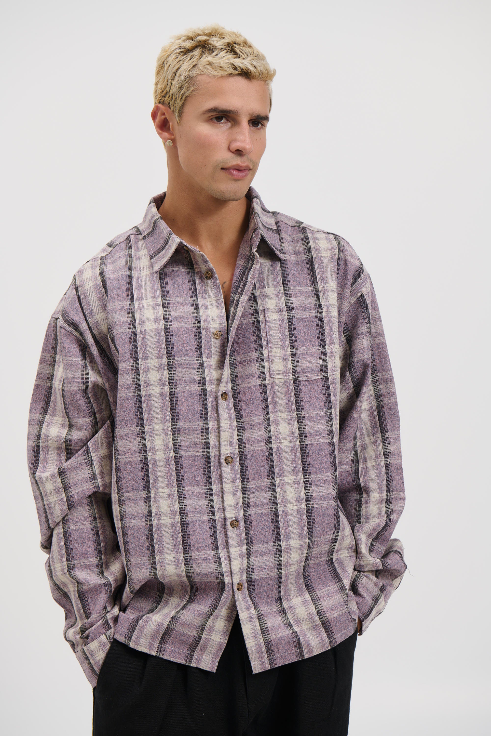 Brooklyn Check Shirt Lilac