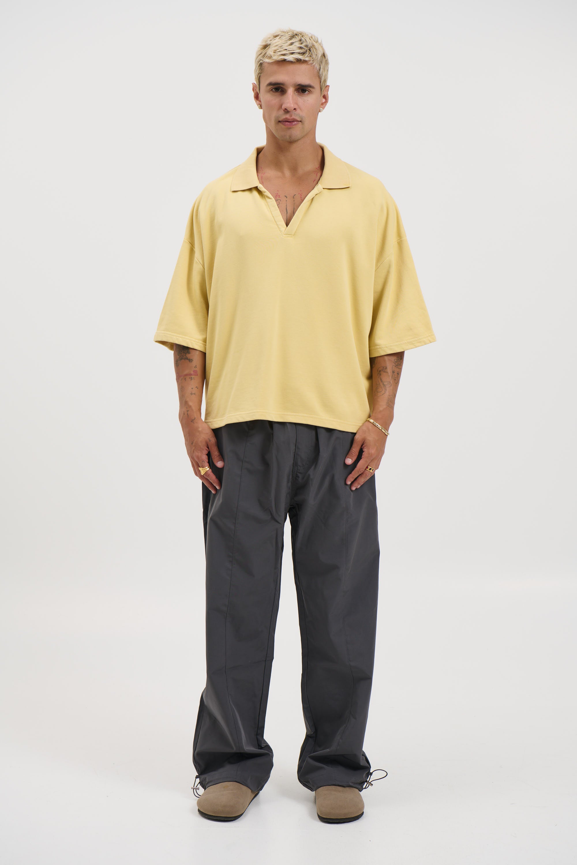 Jersey Crop Polo Butter