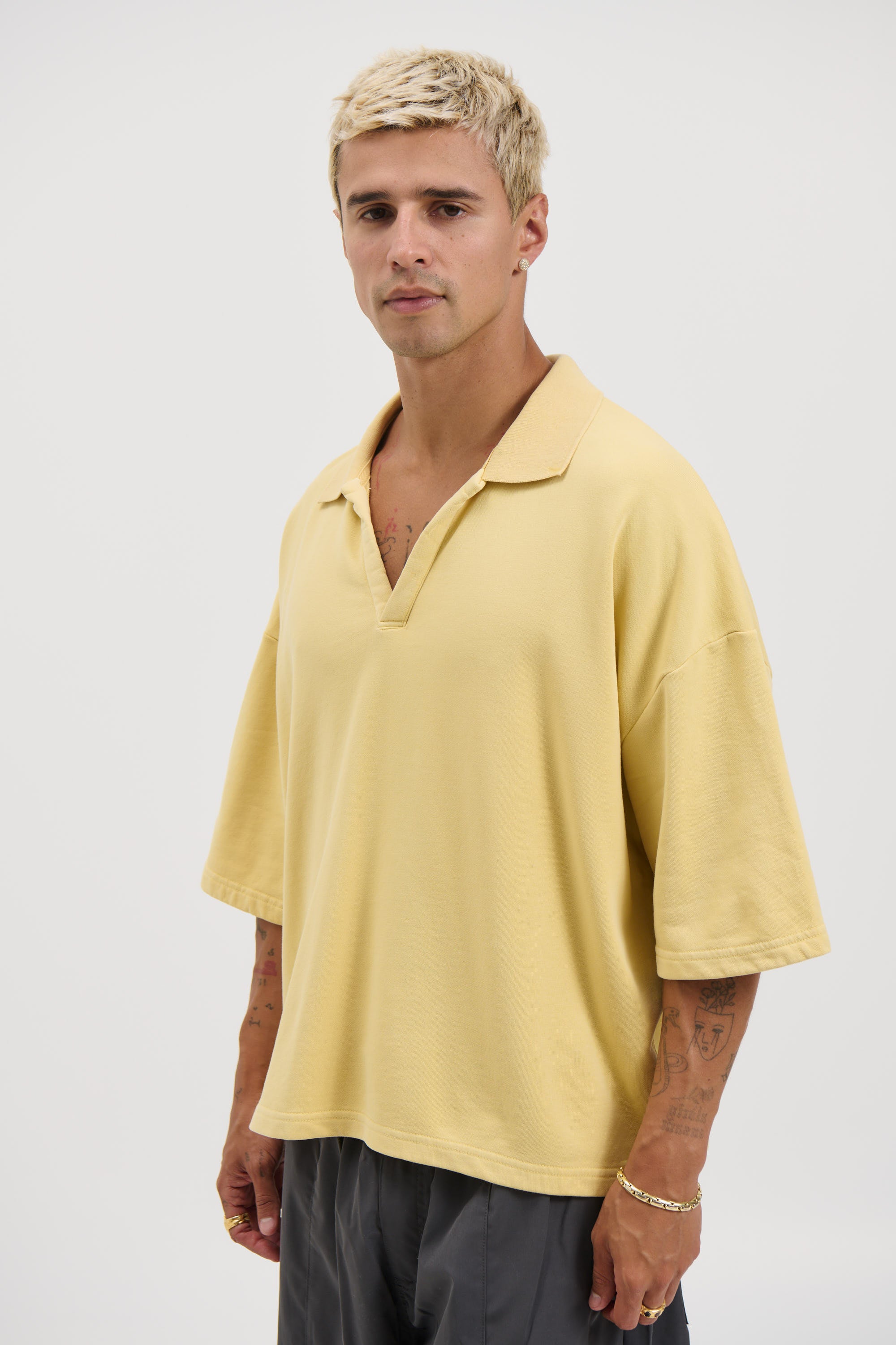 Jersey Crop Polo Butter