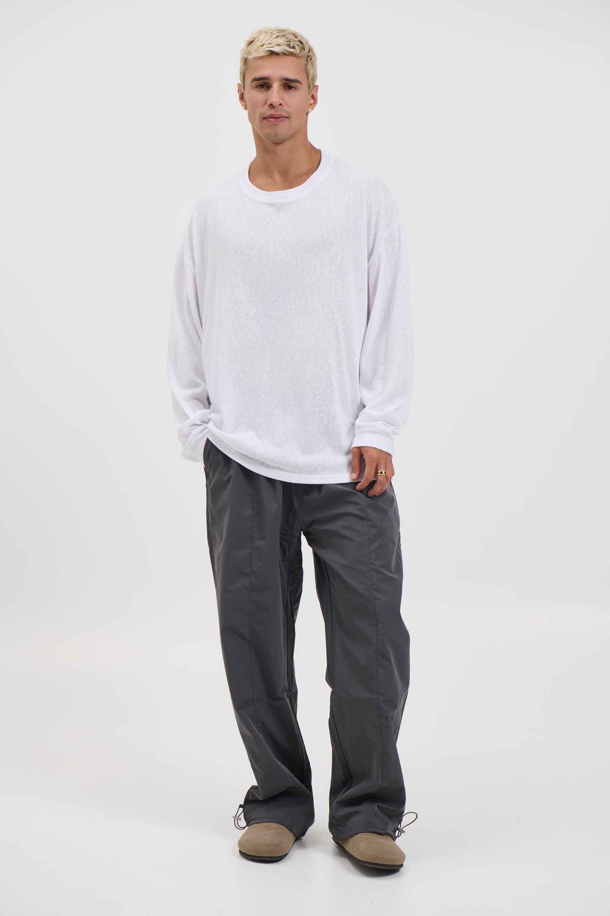 Enzyme Wash Long Sleeve Soft White