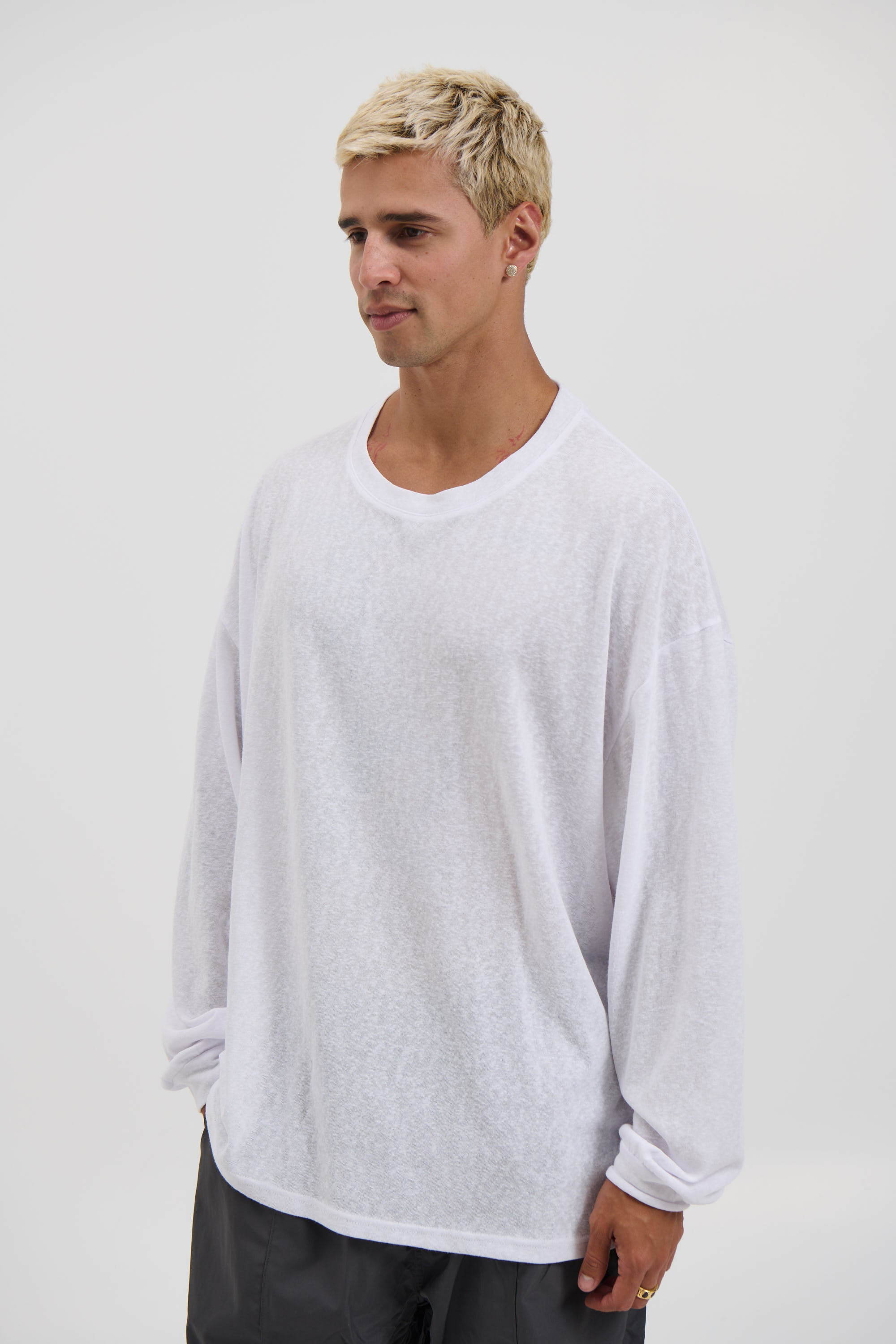 Enzyme Wash Long Sleeve Soft White