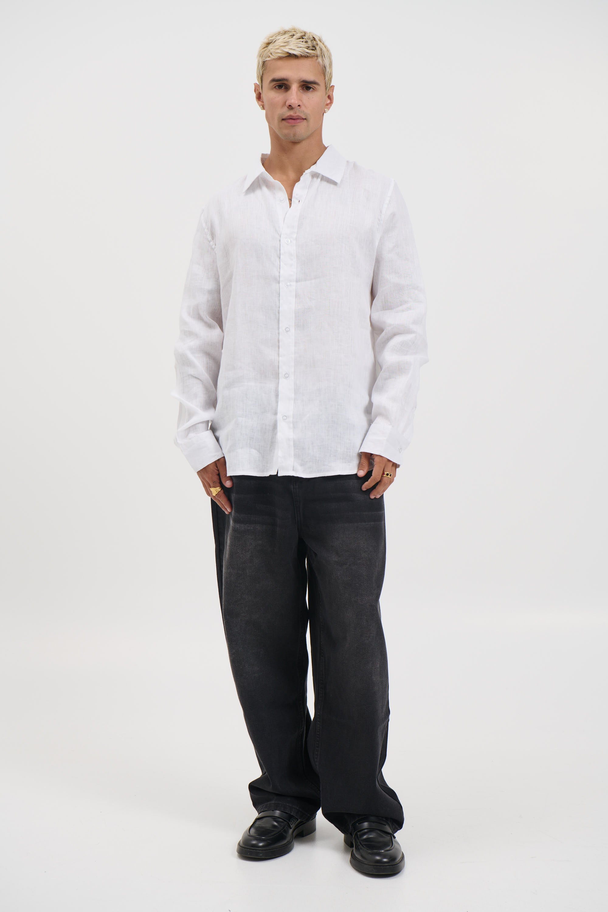 Luca Linen Shirt White
