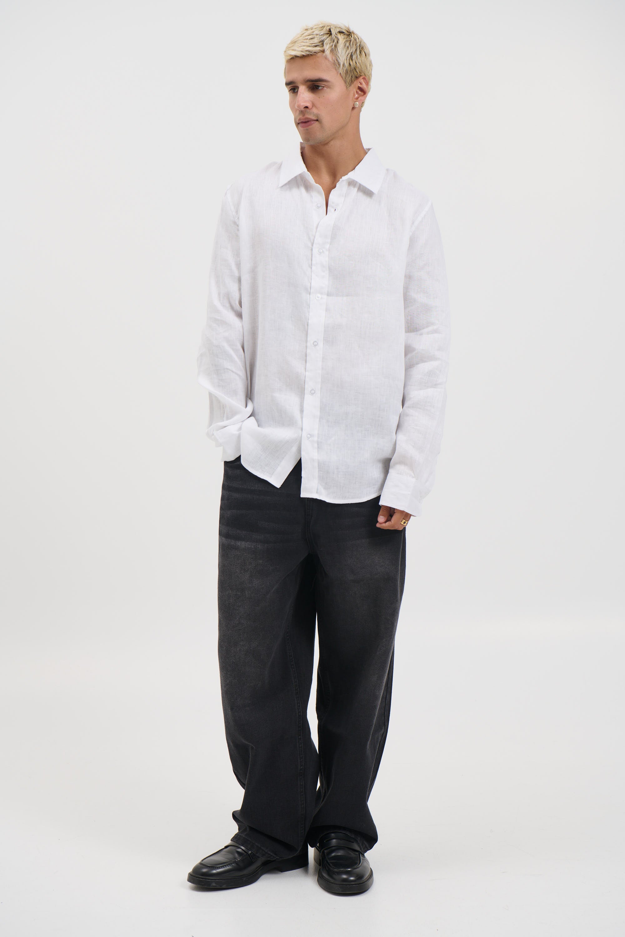 Luca Linen Shirt White
