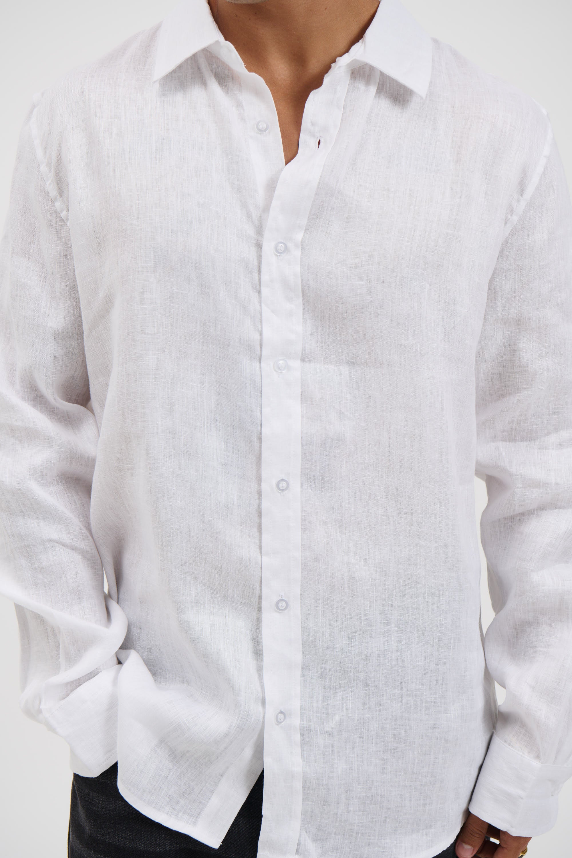 Luca Linen Shirt White