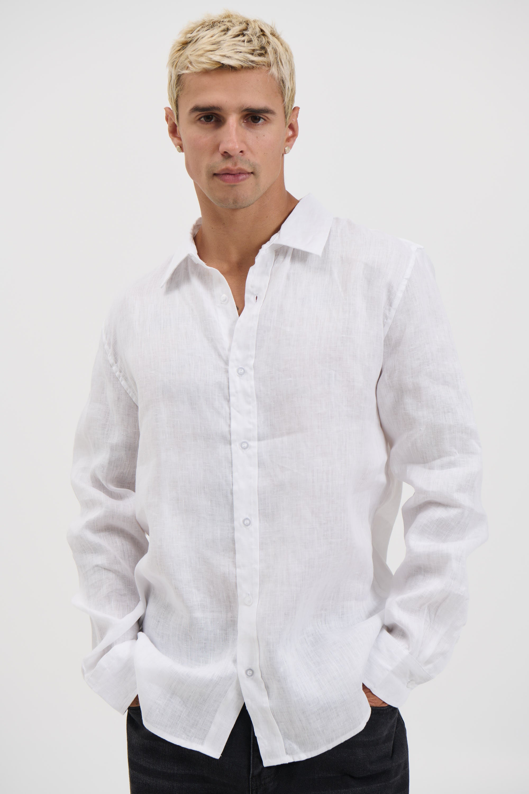 Luca Linen Shirt White