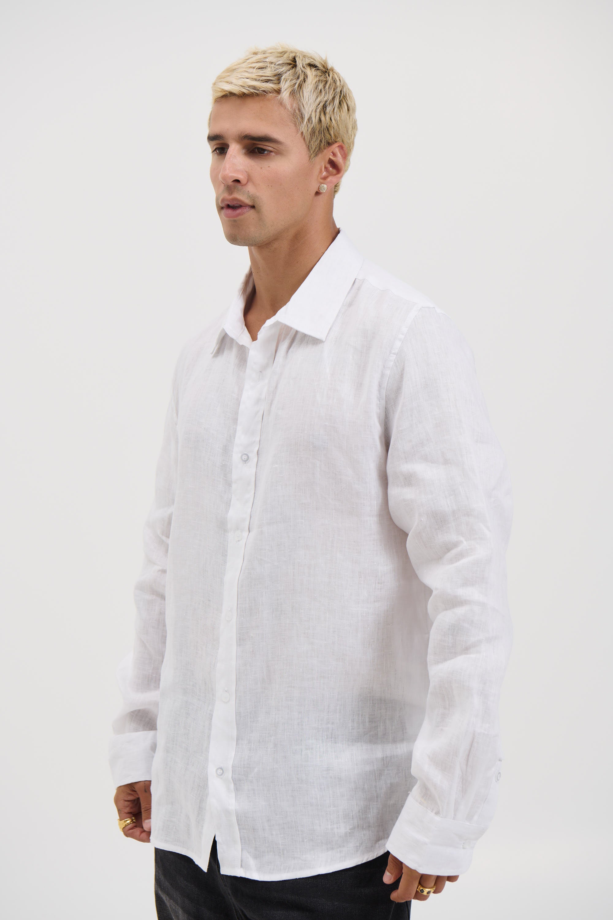 Luca Linen Shirt White