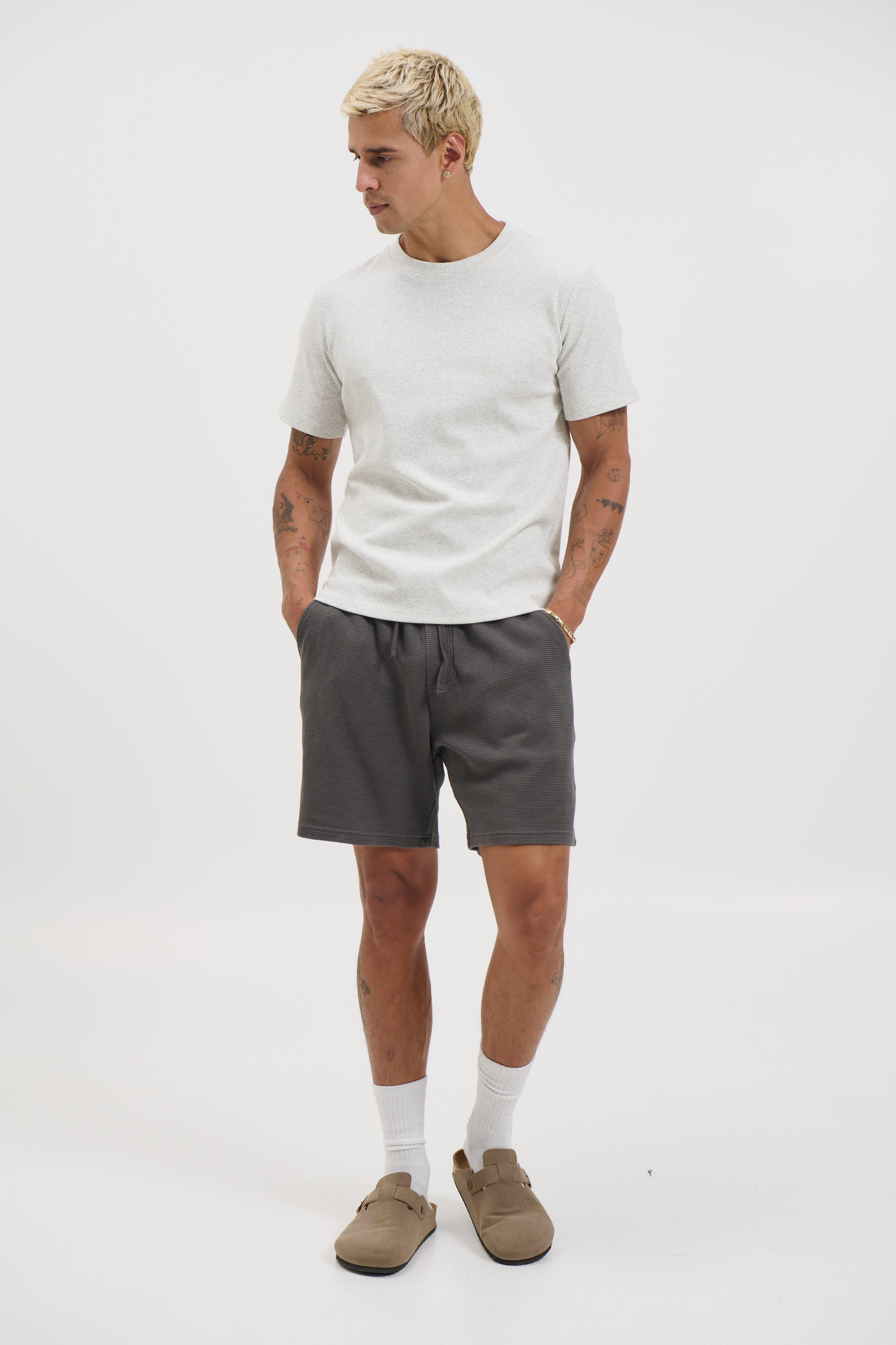 NTH Waffle Short Charcoal