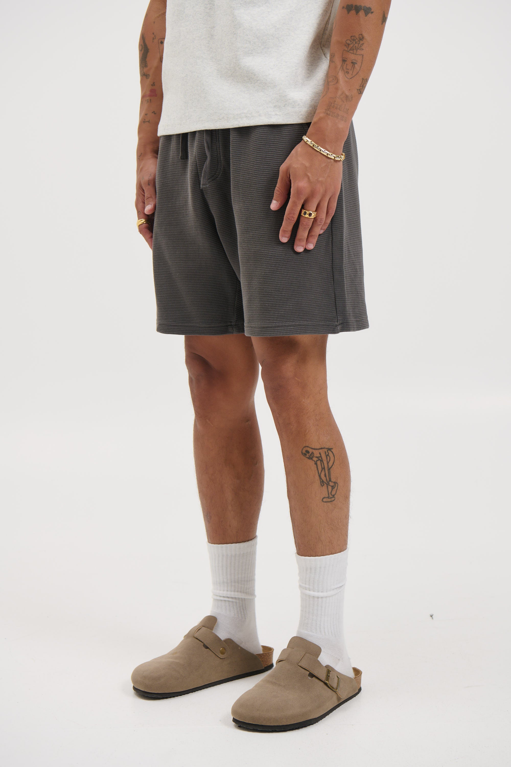 NTH Waffle Short Charcoal