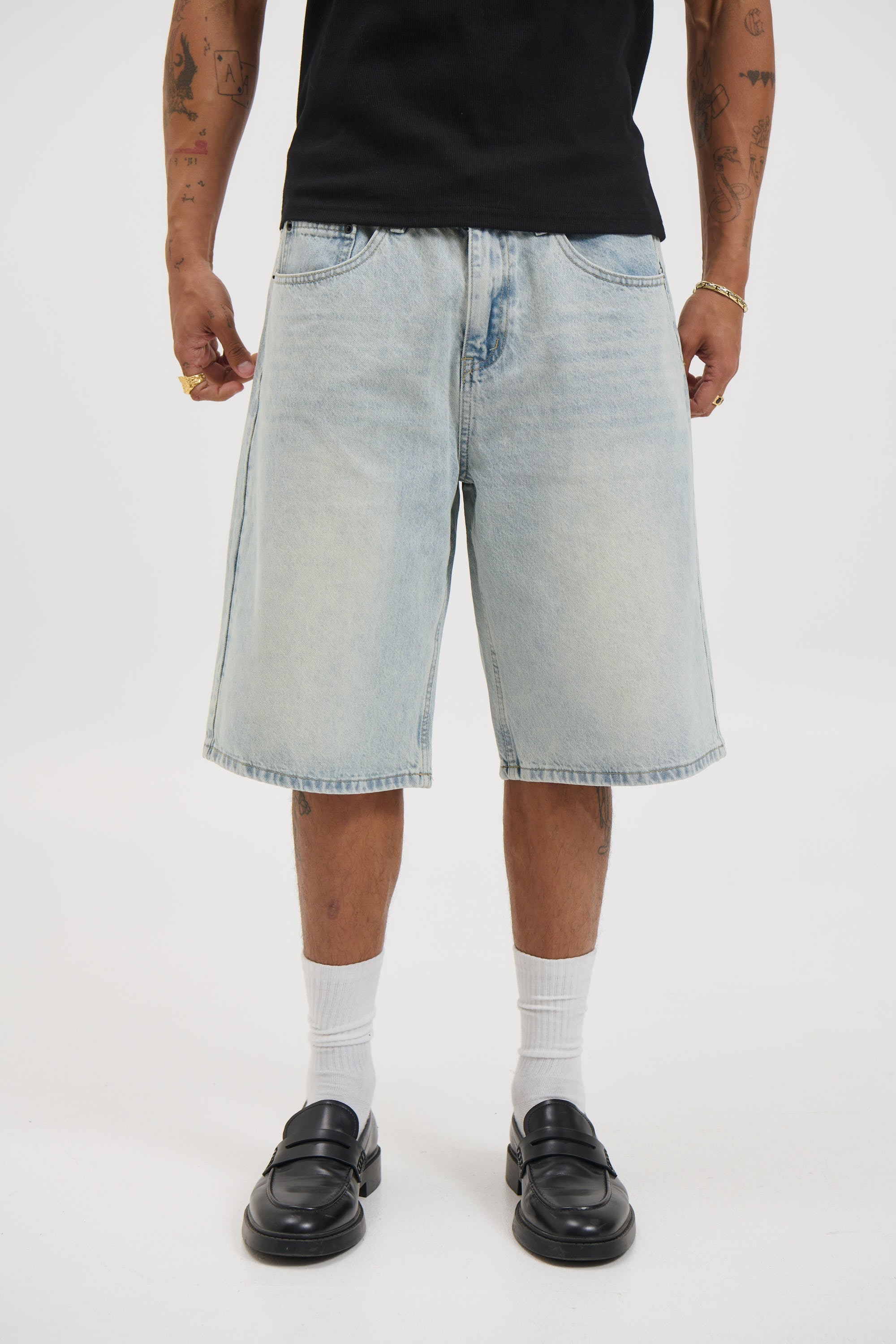 Flint Baggy Denim Jort Light