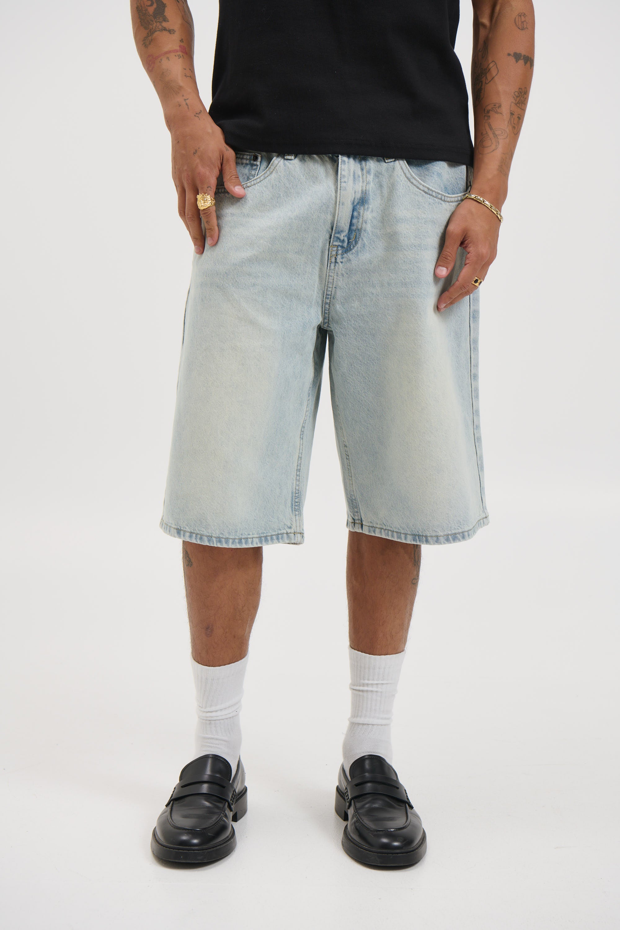 Flint Baggy Denim Jort Light