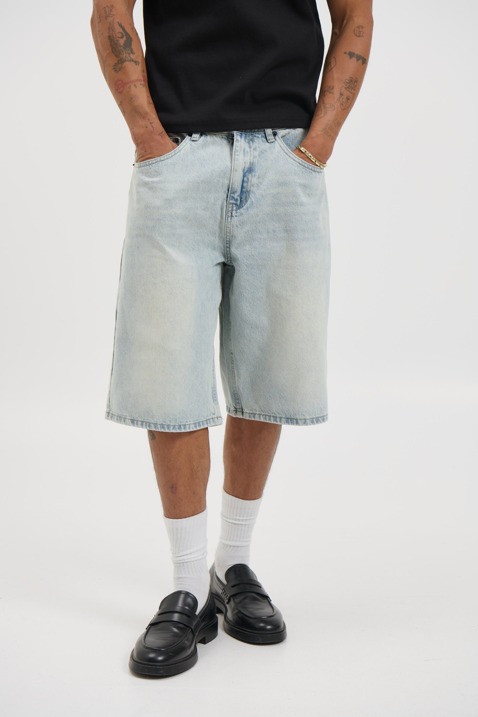 Flint Baggy Denim Jort Light