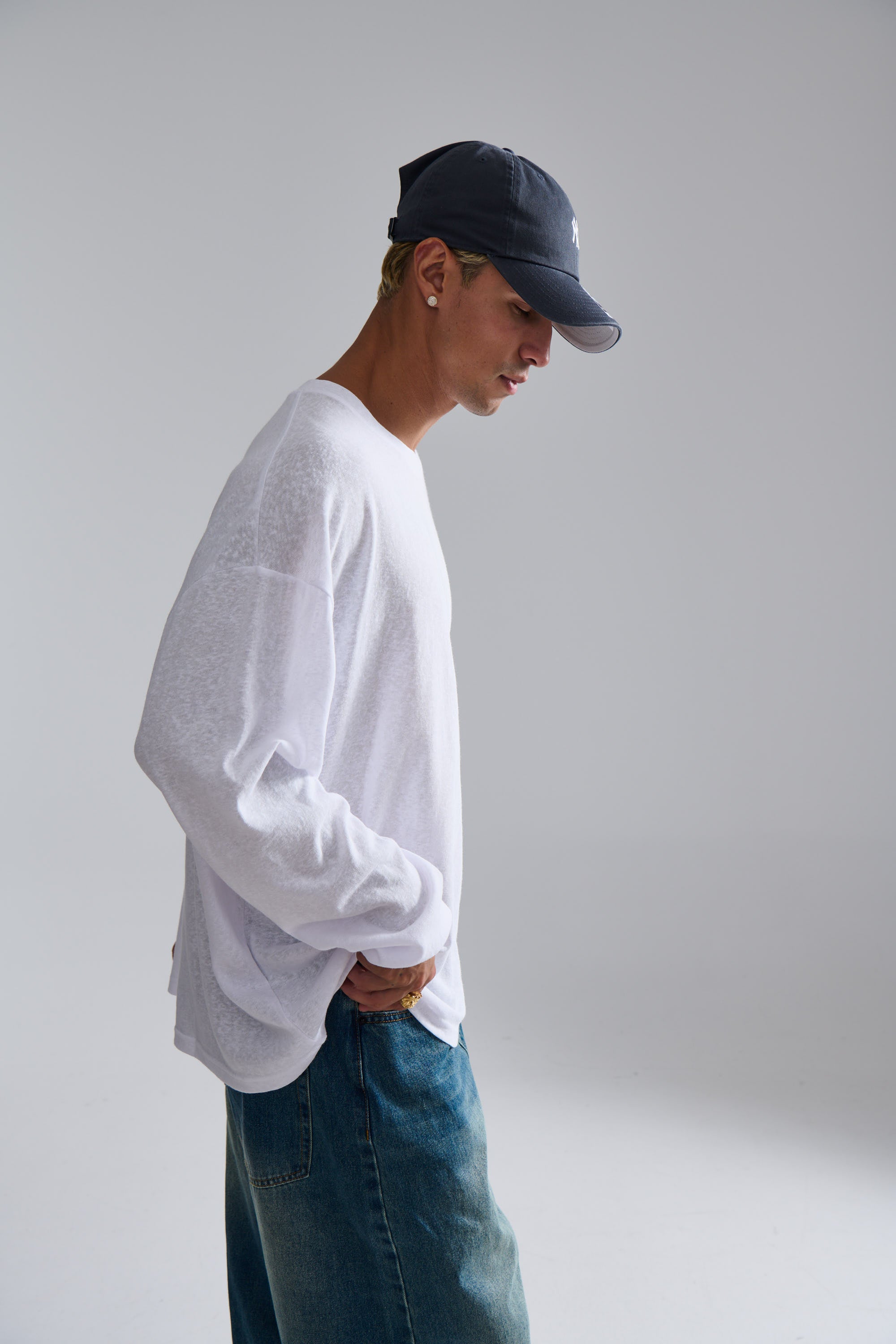 Enzyme Wash Long Sleeve Soft White
