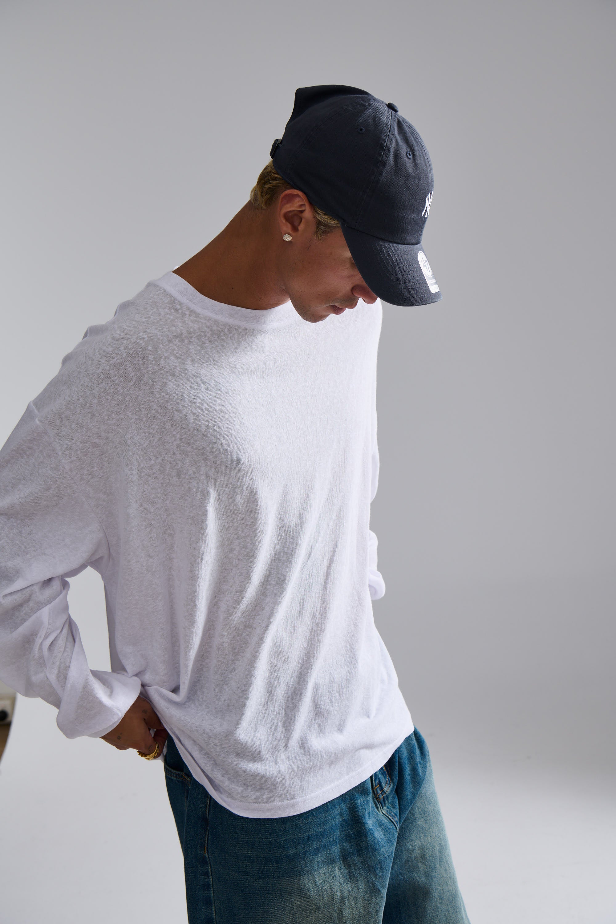 Enzyme Wash Long Sleeve Soft White