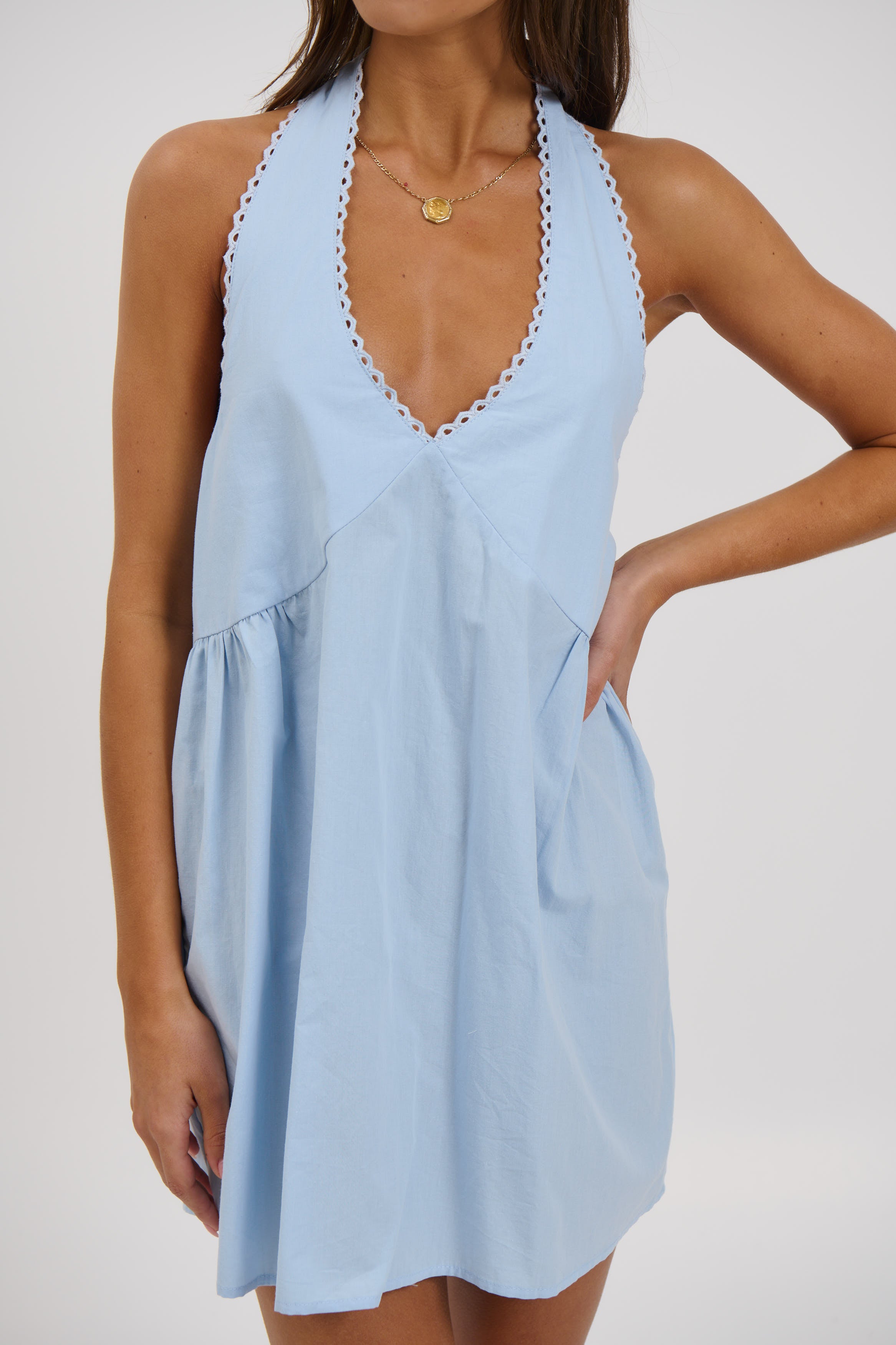 Tammi Halter Dress Sky