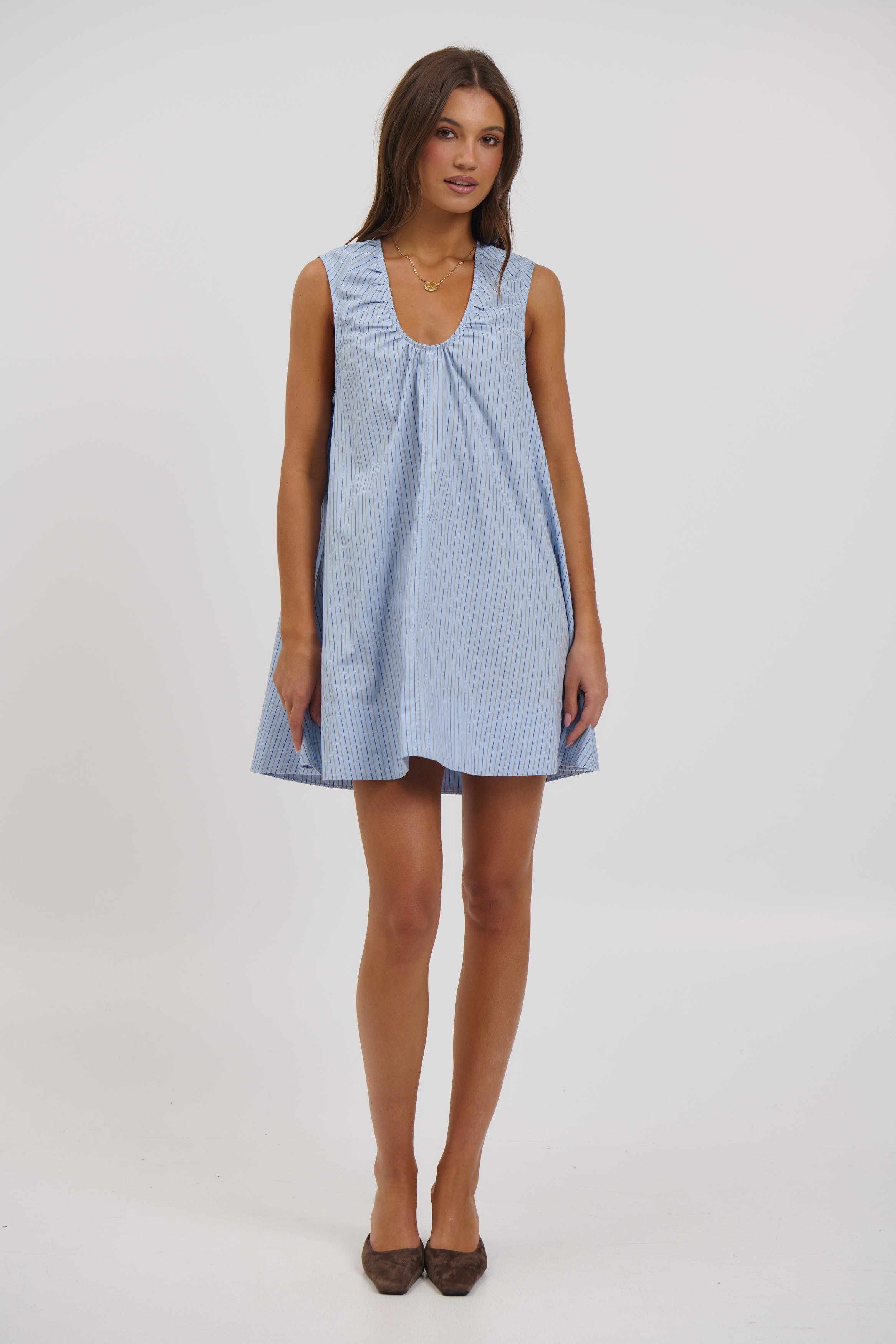 Sydney Mini Dress Blue Stripe