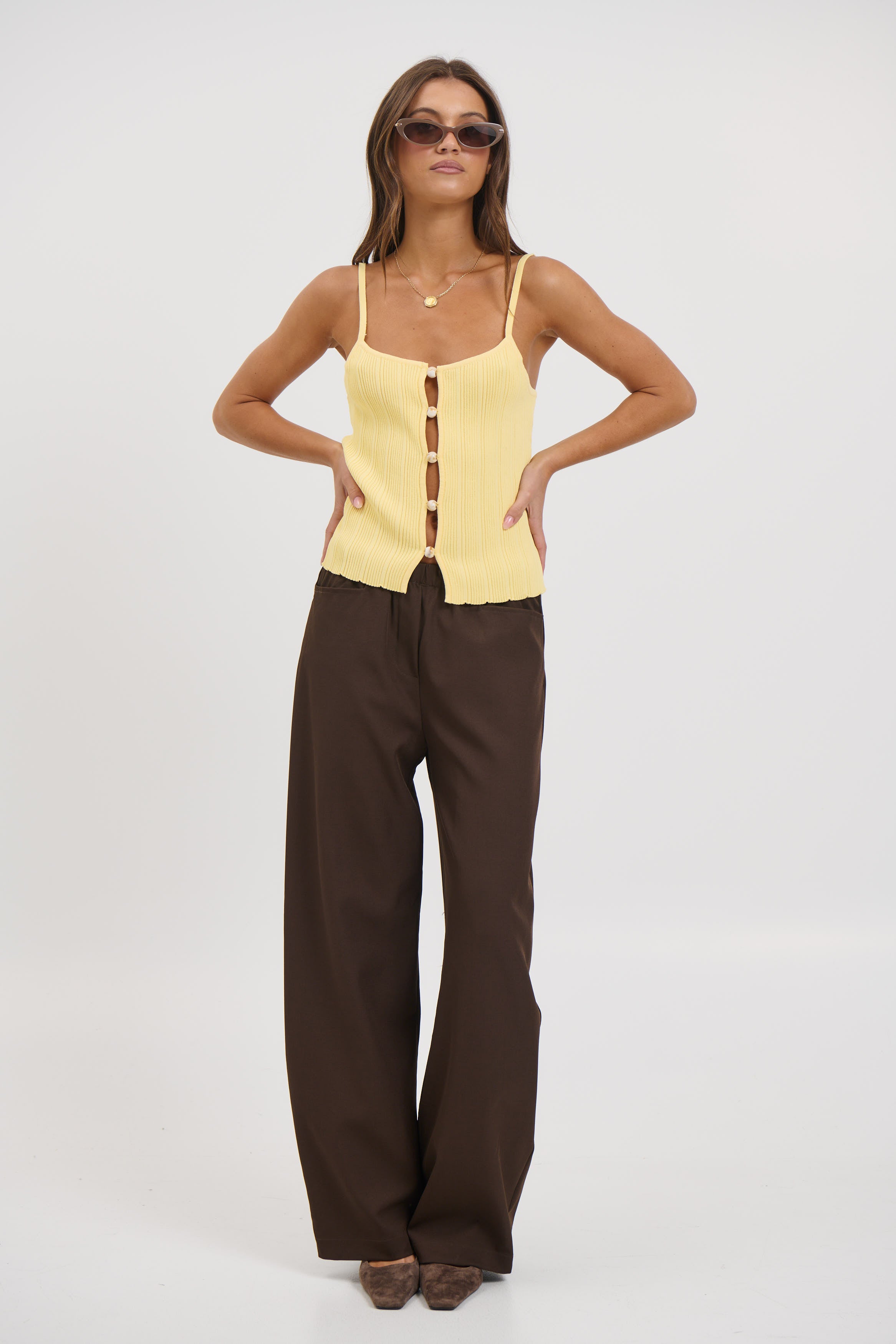 Odessa Knit Tank Top Pollen