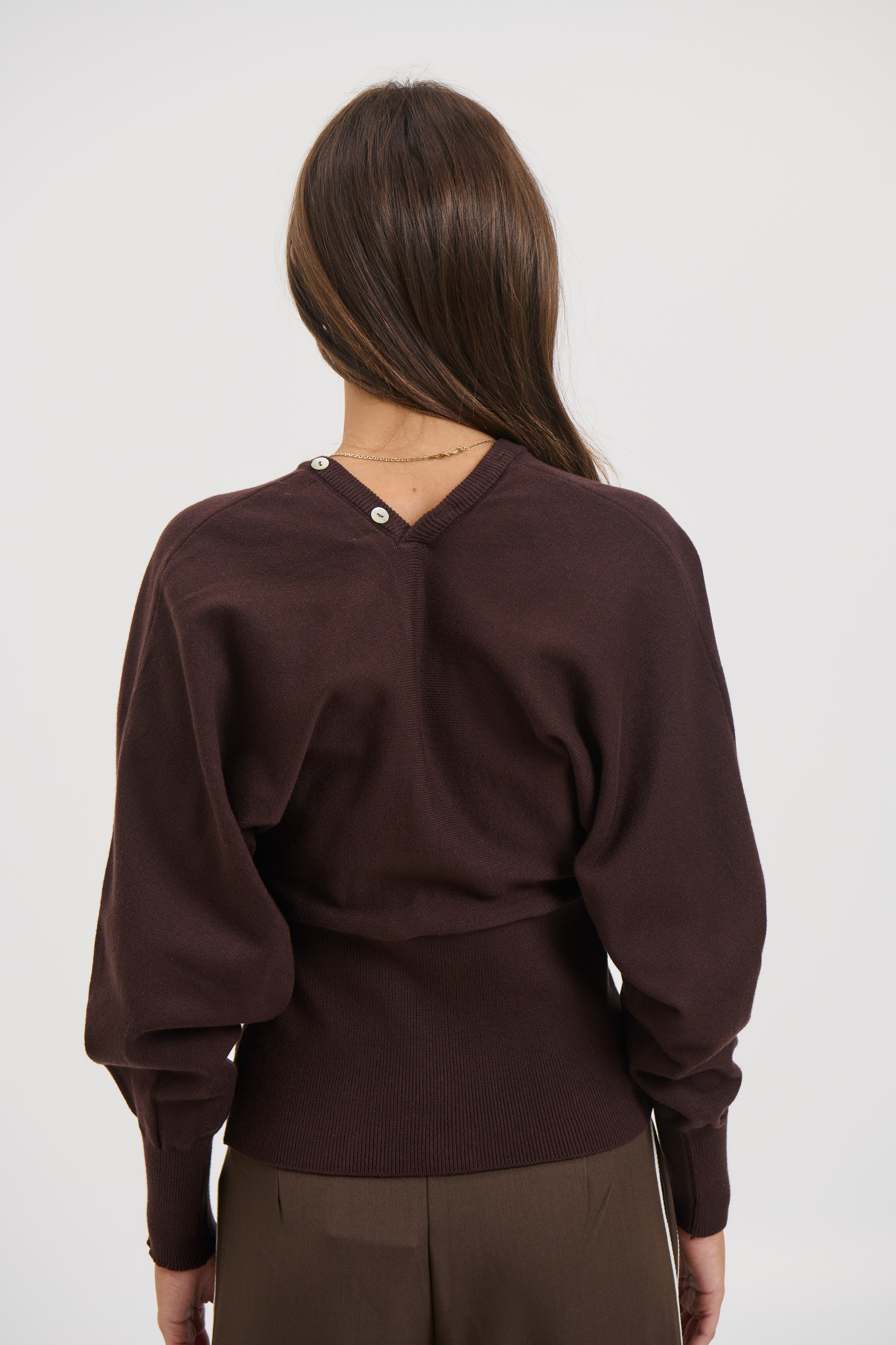 Taya Button Up Chocolate