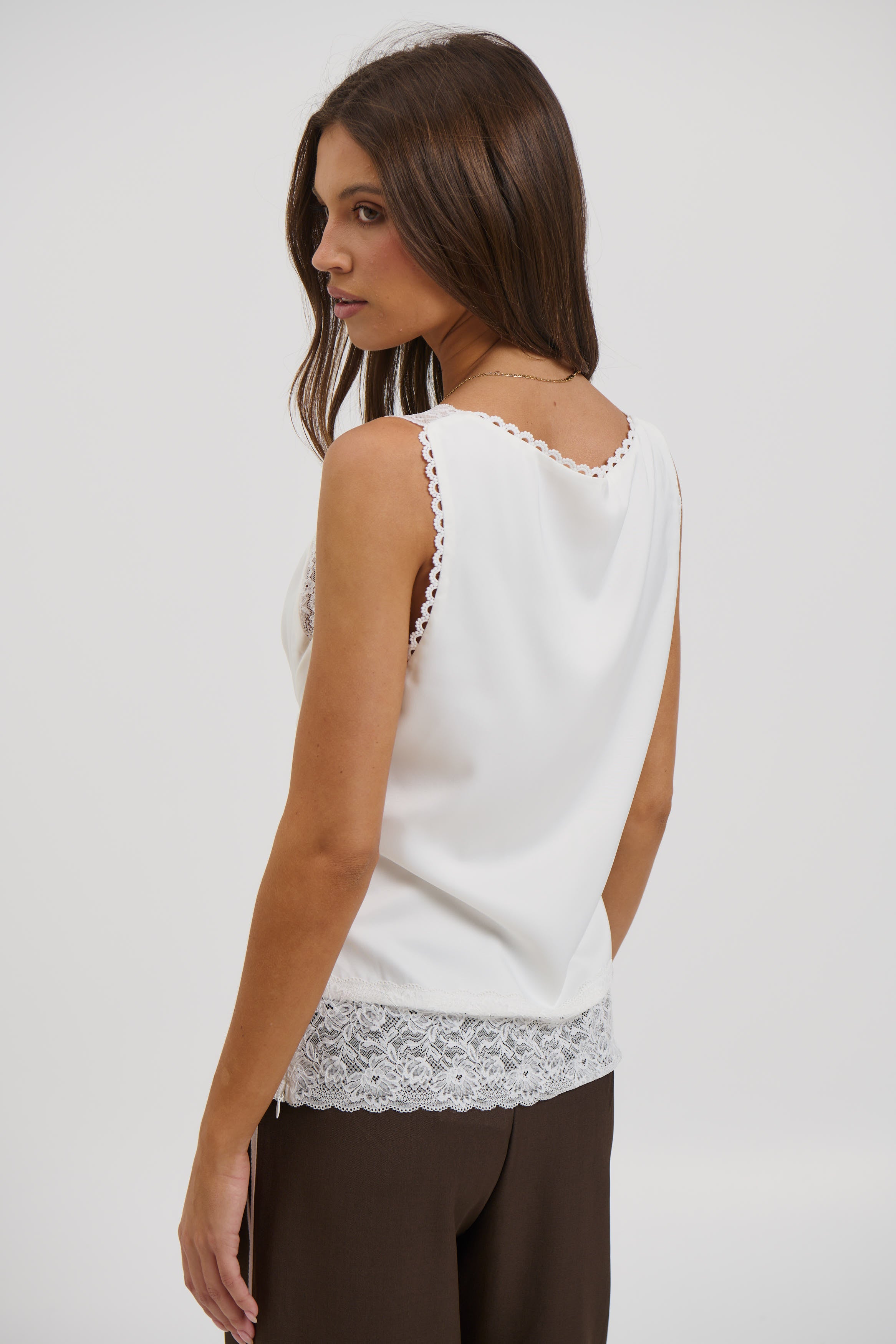 Ronnie Lace Top White