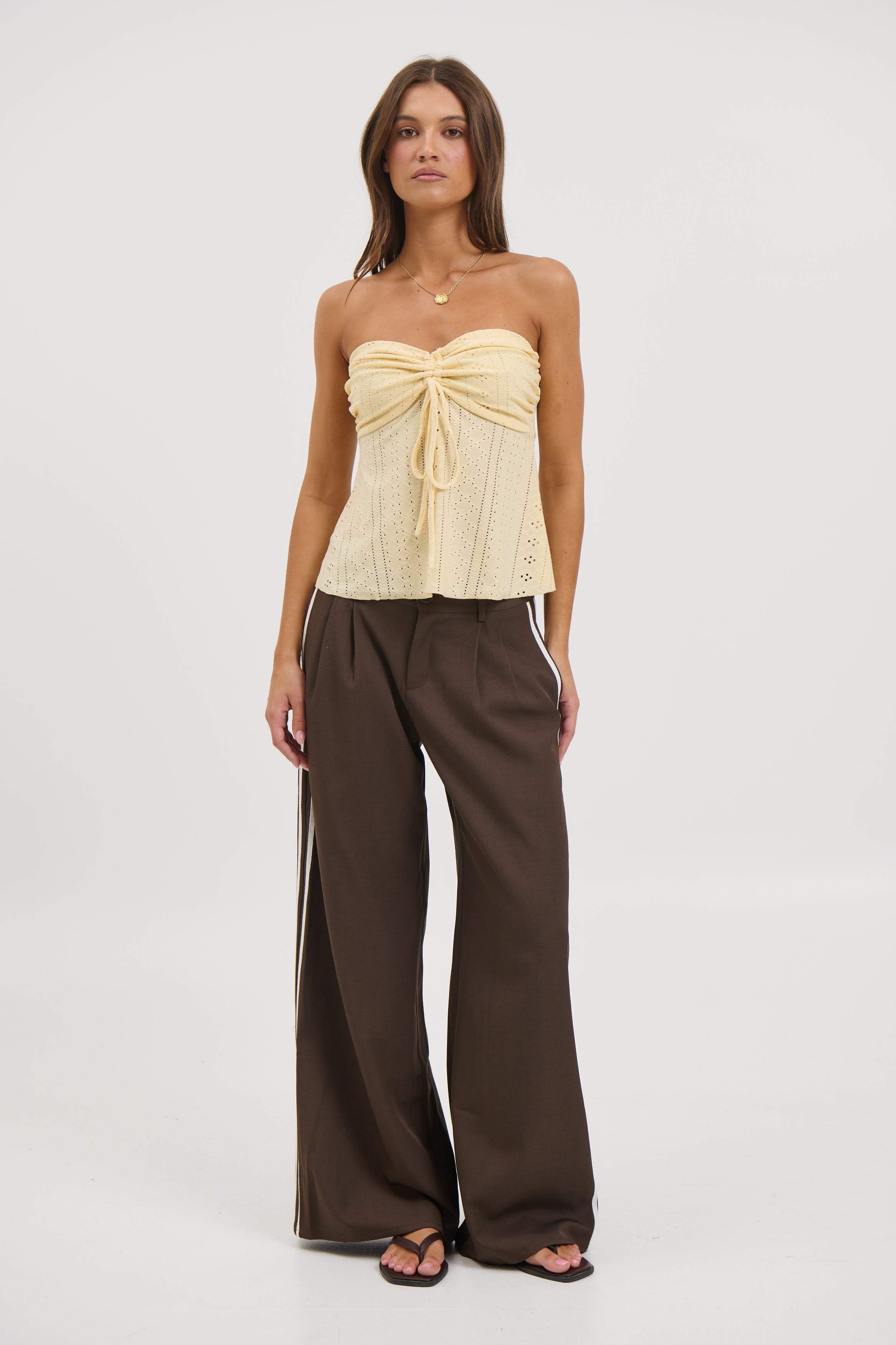 Estella Strapless Top Lemon