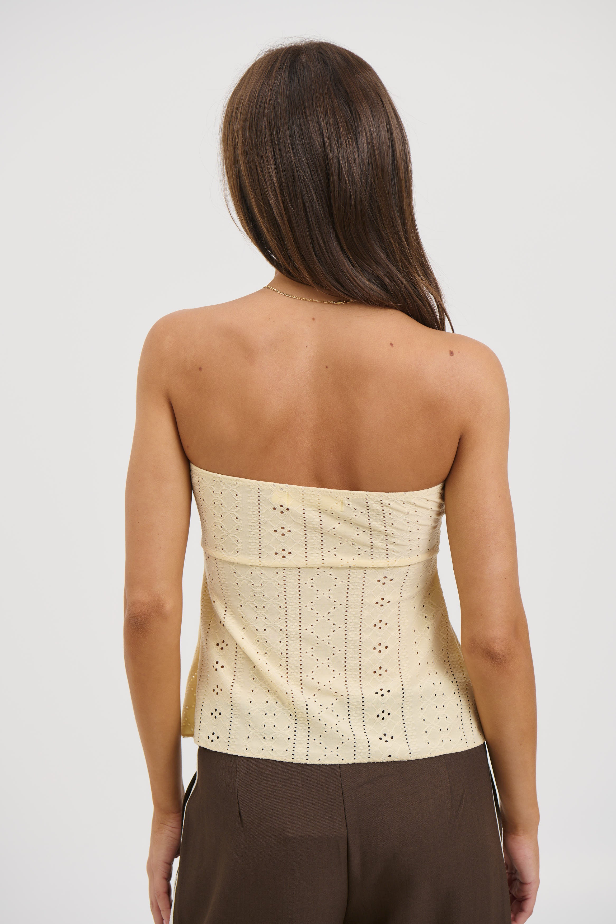 Estella Strapless Top Lemon