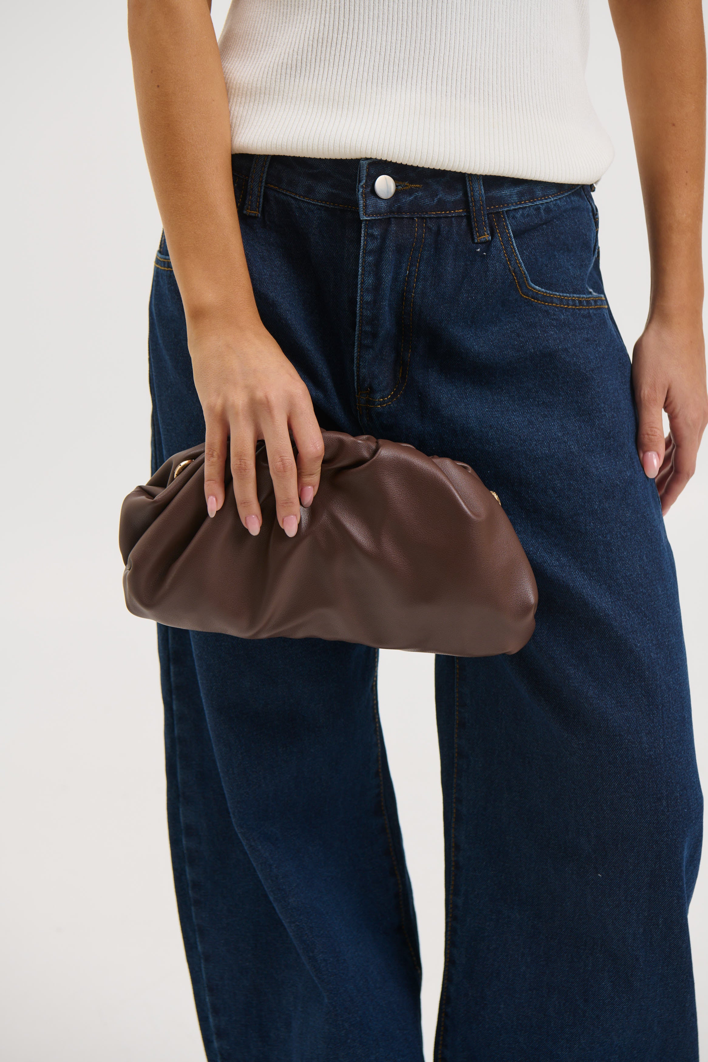 The Kyla Clutch Chocolate